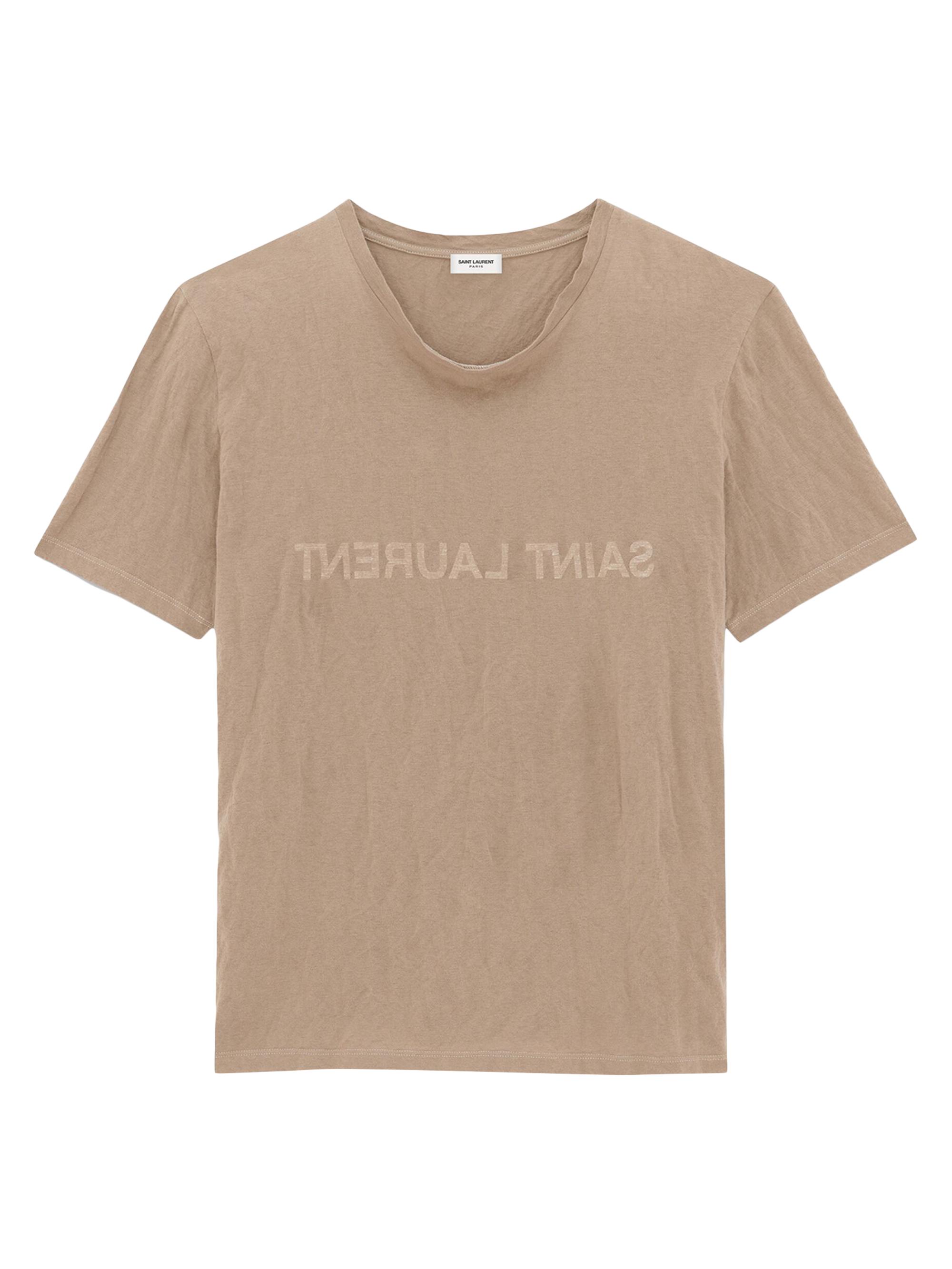 Saint Laurent Men's  Reverse T-shirt - Taupe Naturel