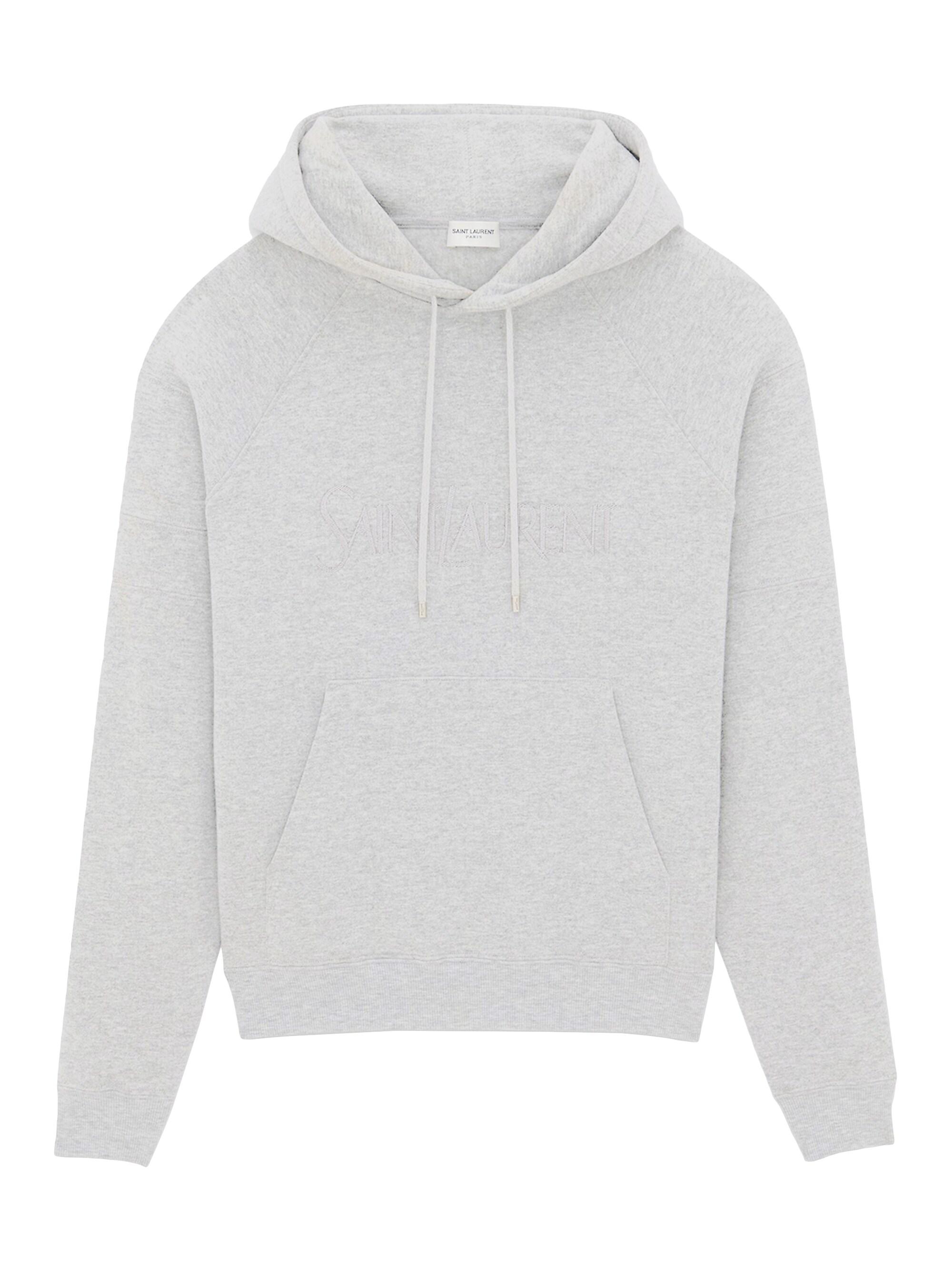 Saint Laurent Men's Hoodie - Gris Chine