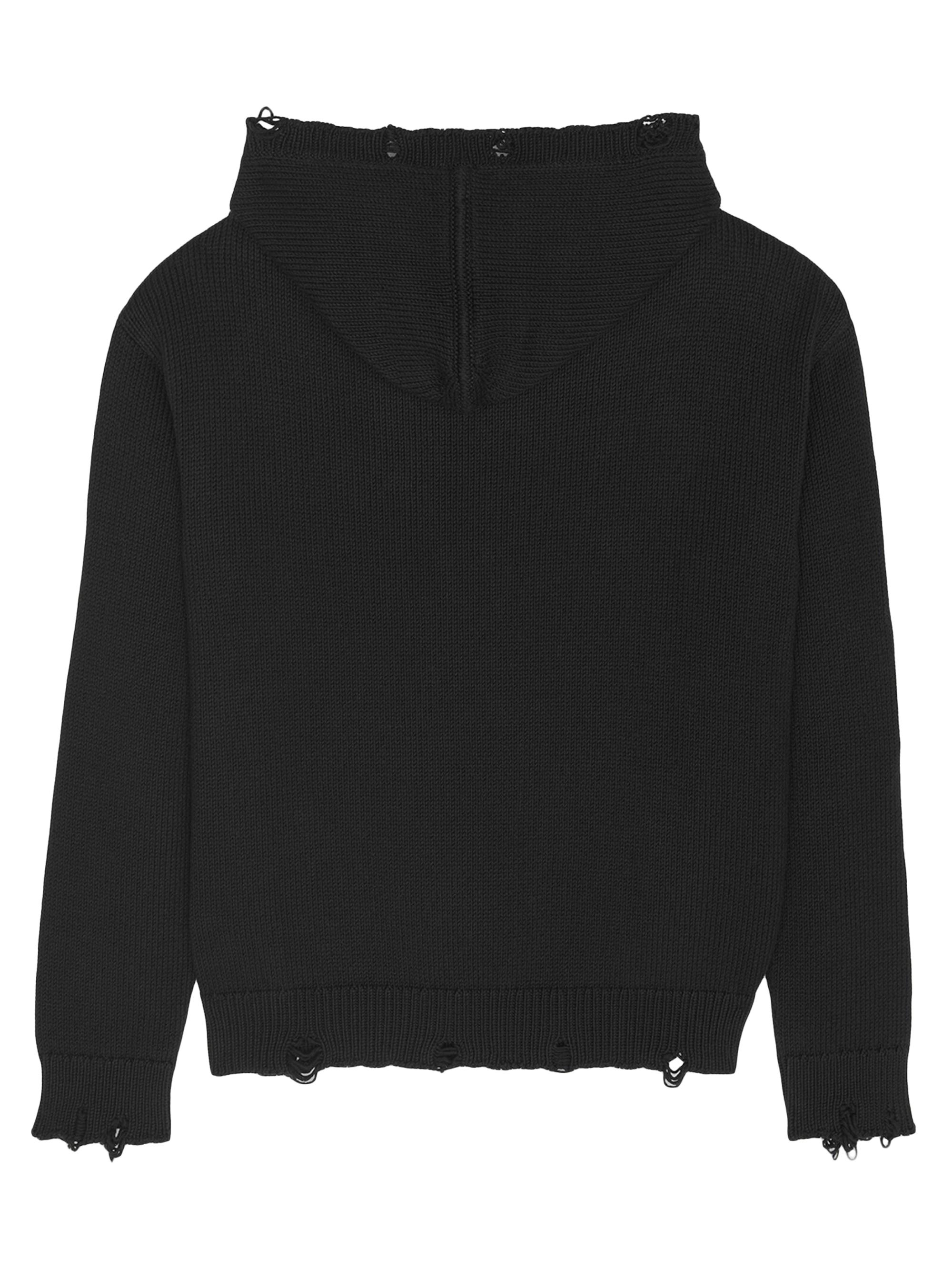 Shop Saint Laurent Distressed Hoodie in Cotton | Saks Fifth Avenue