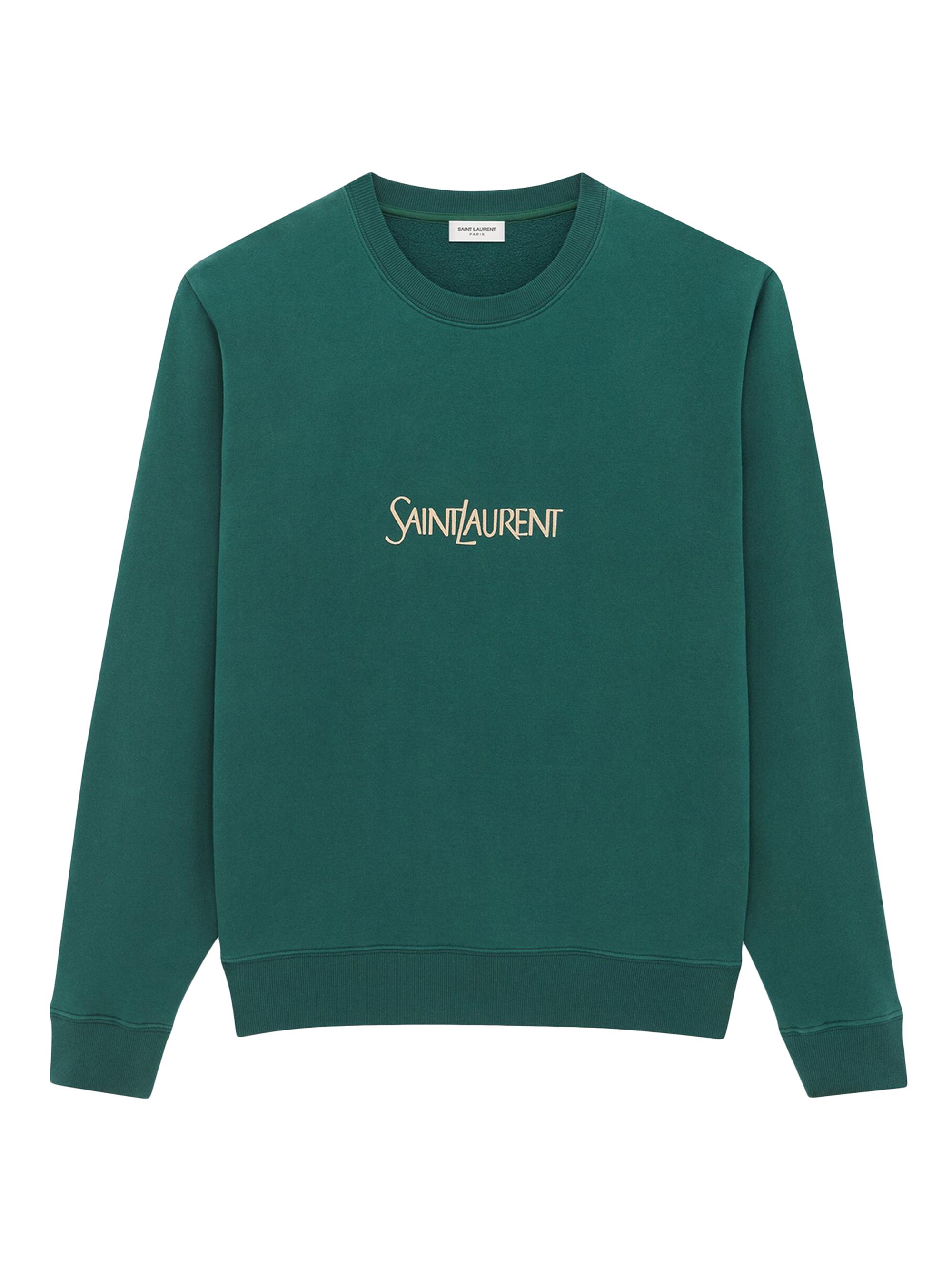 Saint Laurent Men's Sweatshirt - Vert Naturel
