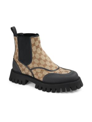 Ferragamo logo-print shearling boots - Neutrals