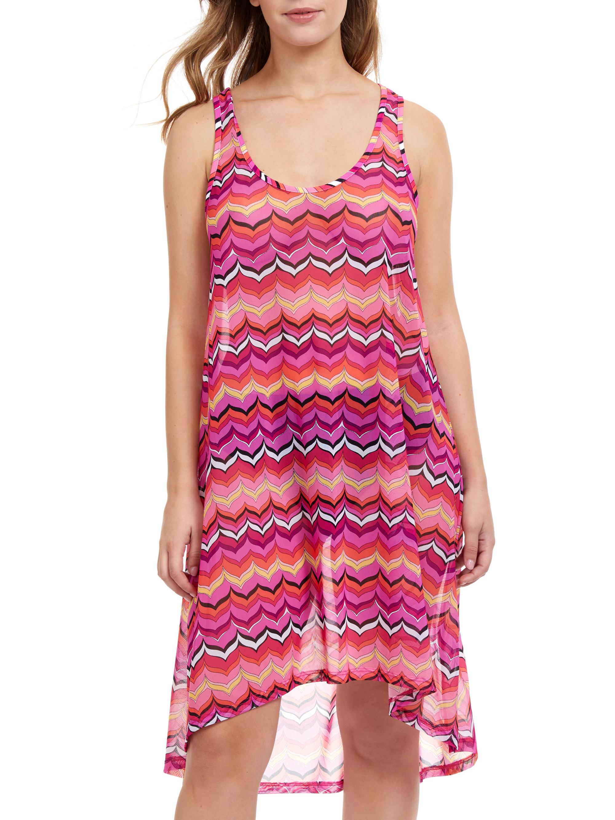 Profile By Gottex Women's Palm Springs Mesh Swimdress - Pink Multicolor | Thumbnail 4