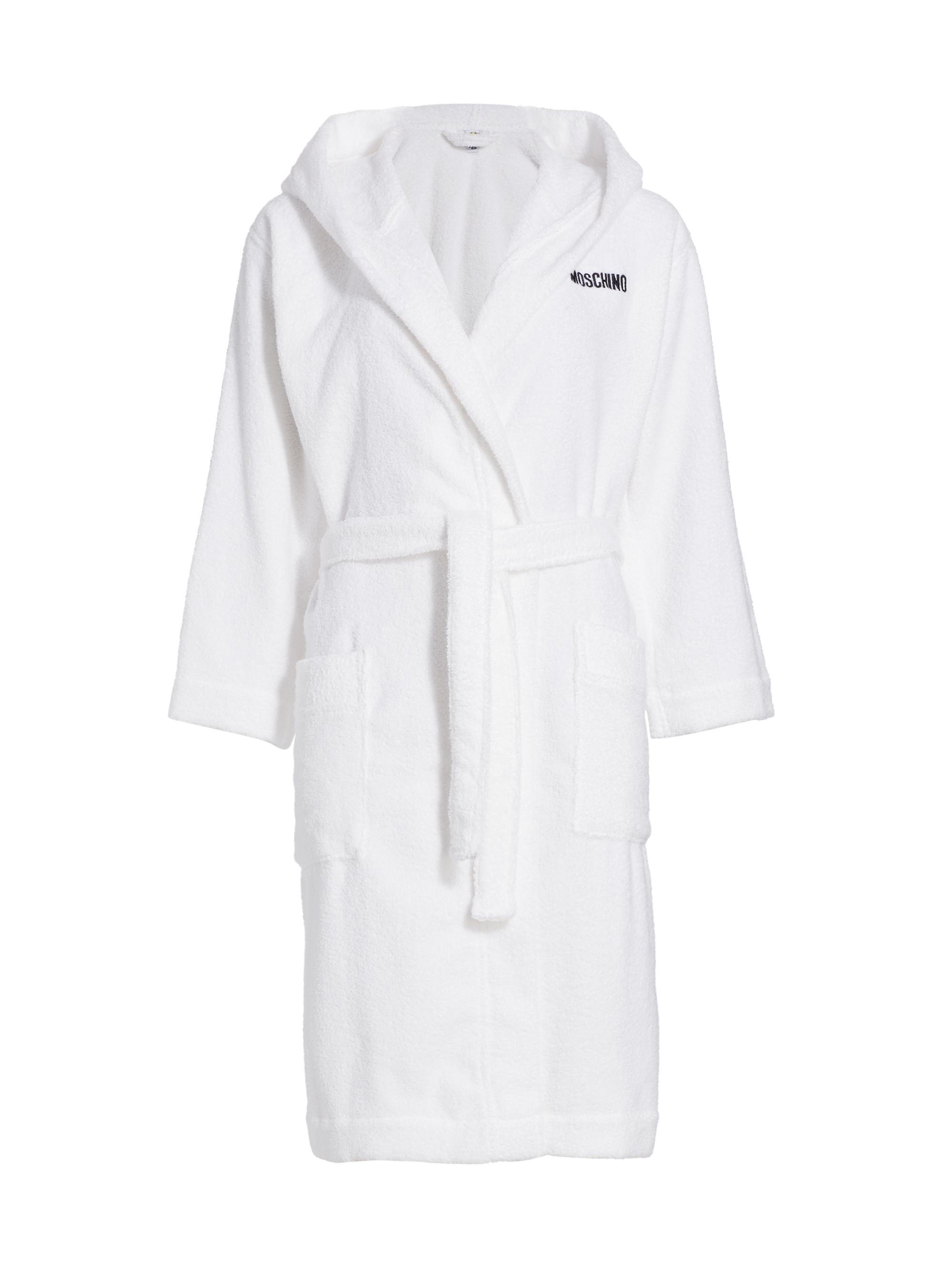 Moschino Women's Belted Terry Cloth Robe - White Archived