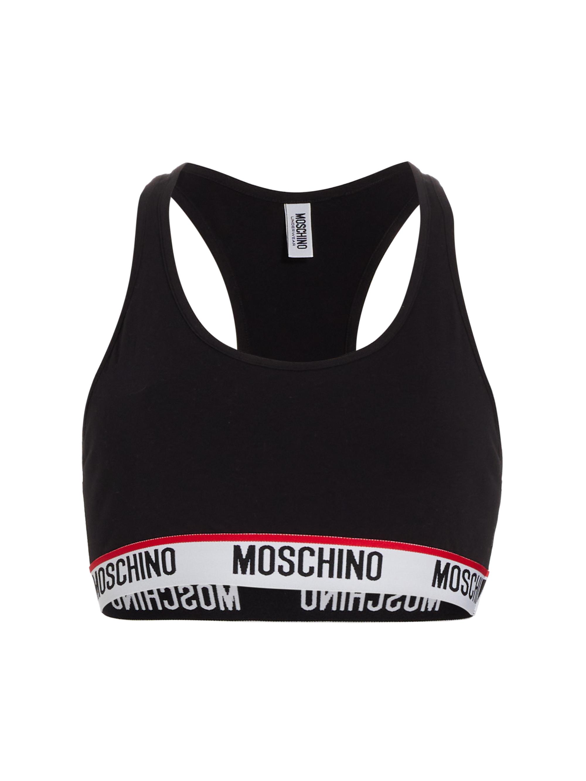 Moschino Women's Logo Tape Bra - Black Archived
