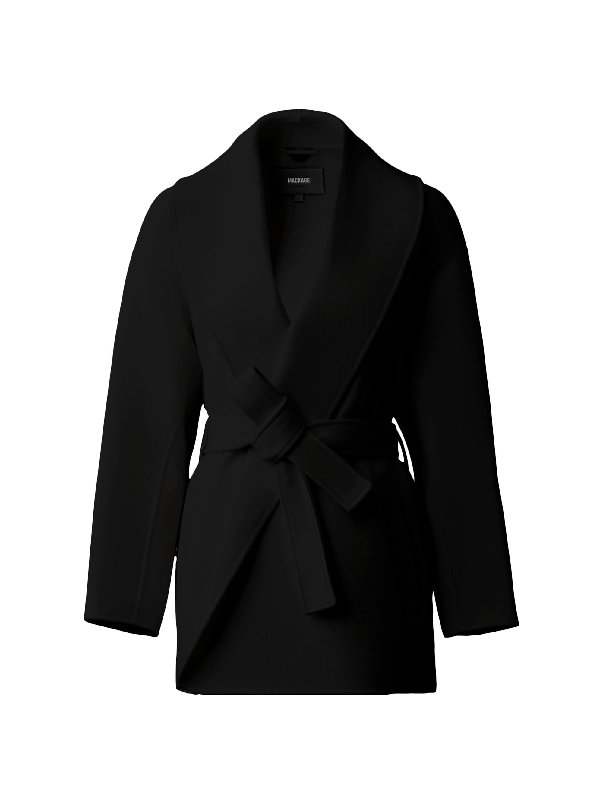 [新品]  TYRA COAT AURA コート 黒 Mackage Tyra Wool Coat | Saks Fifth Avenue