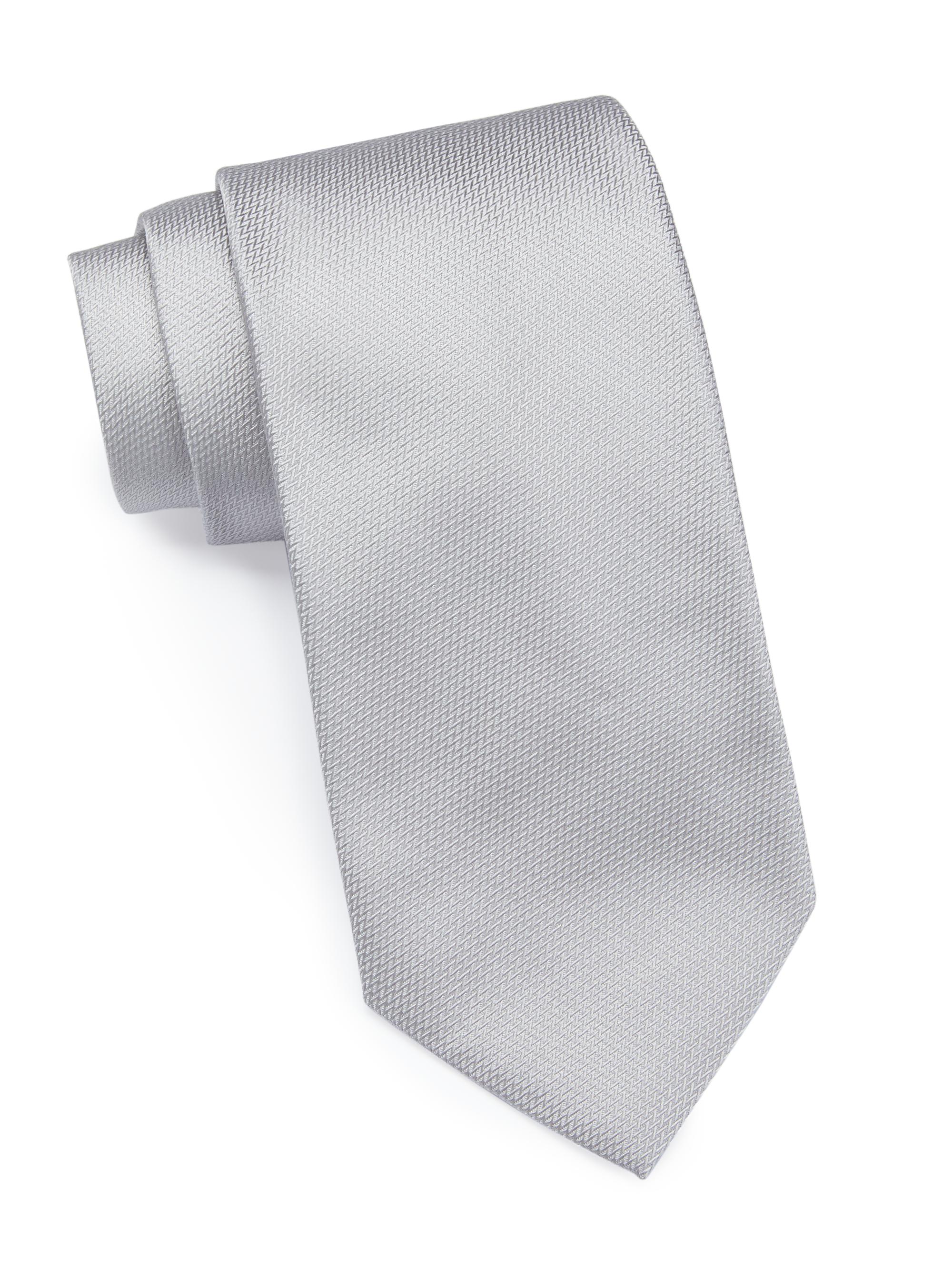 Isaia Men's Formal Silk Tie - Light Grey