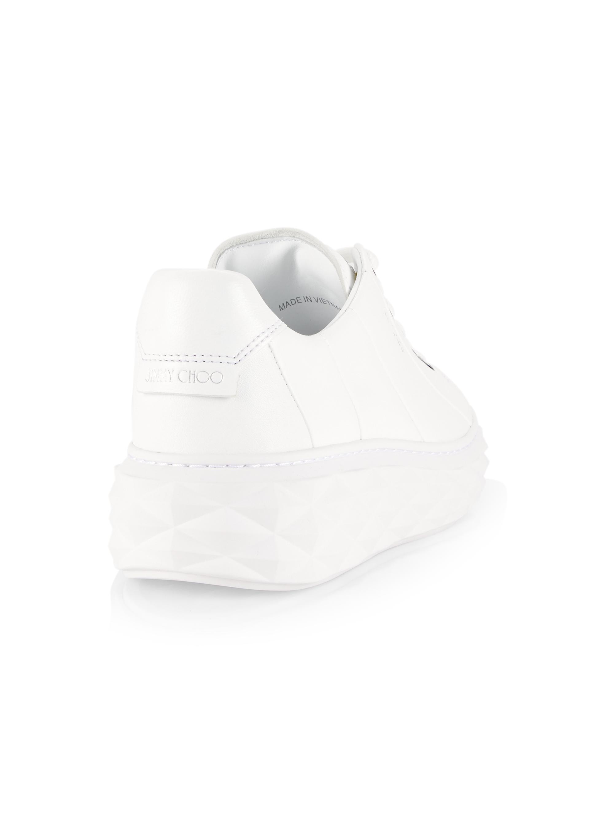 Jimmy Choo Diamond Light Leather Low-Top Sneakers | Saks Fifth Avenue