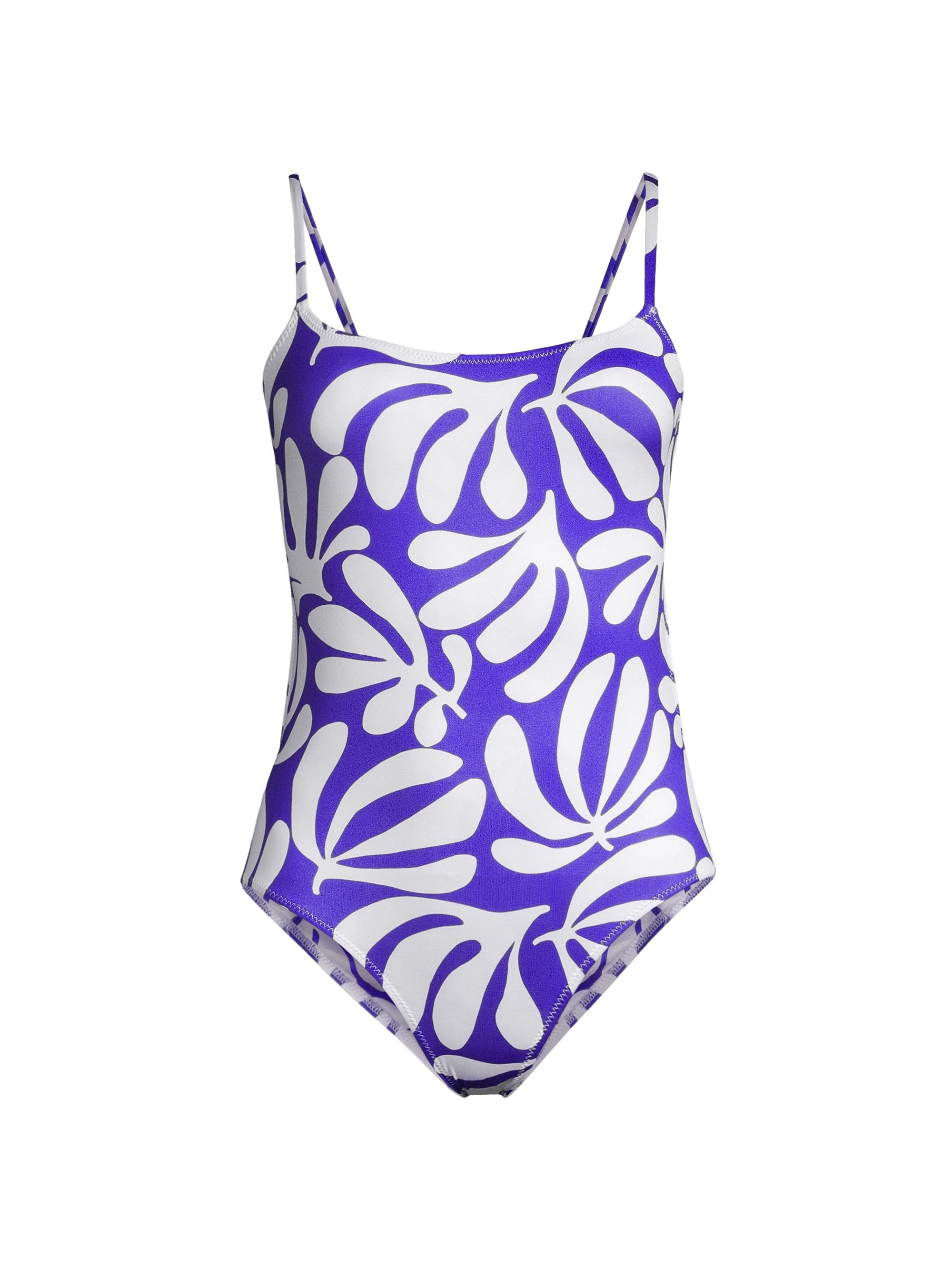 Solid & Striped Women's Gabby Printed One-Piece Swimsuit - Azure Marshmallow