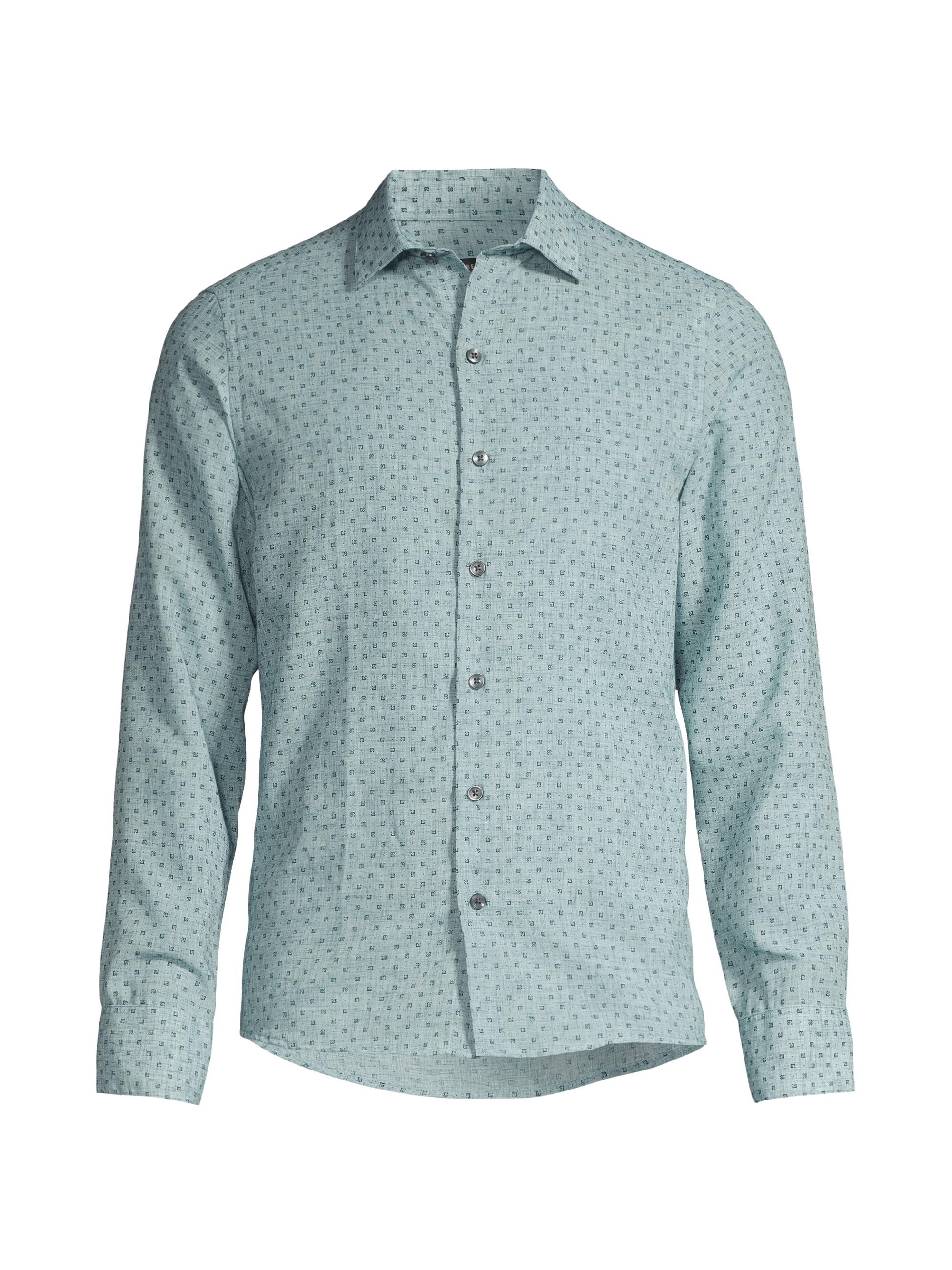 Robert Barakett Men's Livingstone Floral Cotton Shirt - Green