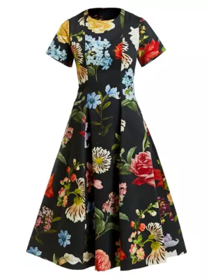 Mestiza New York Women's Lia Floral Midi-Dress - Midnight Garden