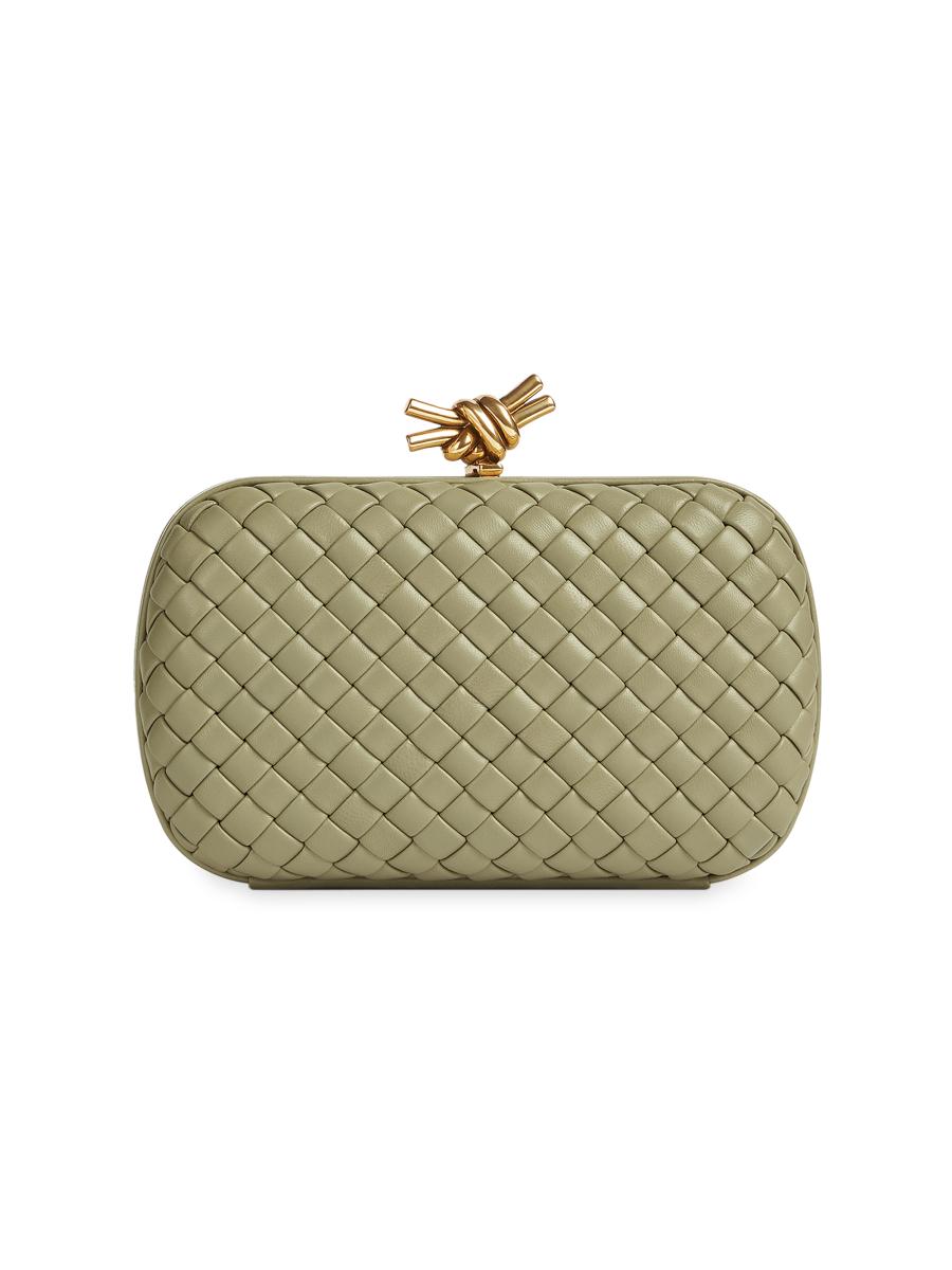 Bottega Veneta Knot Intrecciato Leather Miniaudiere Clutch