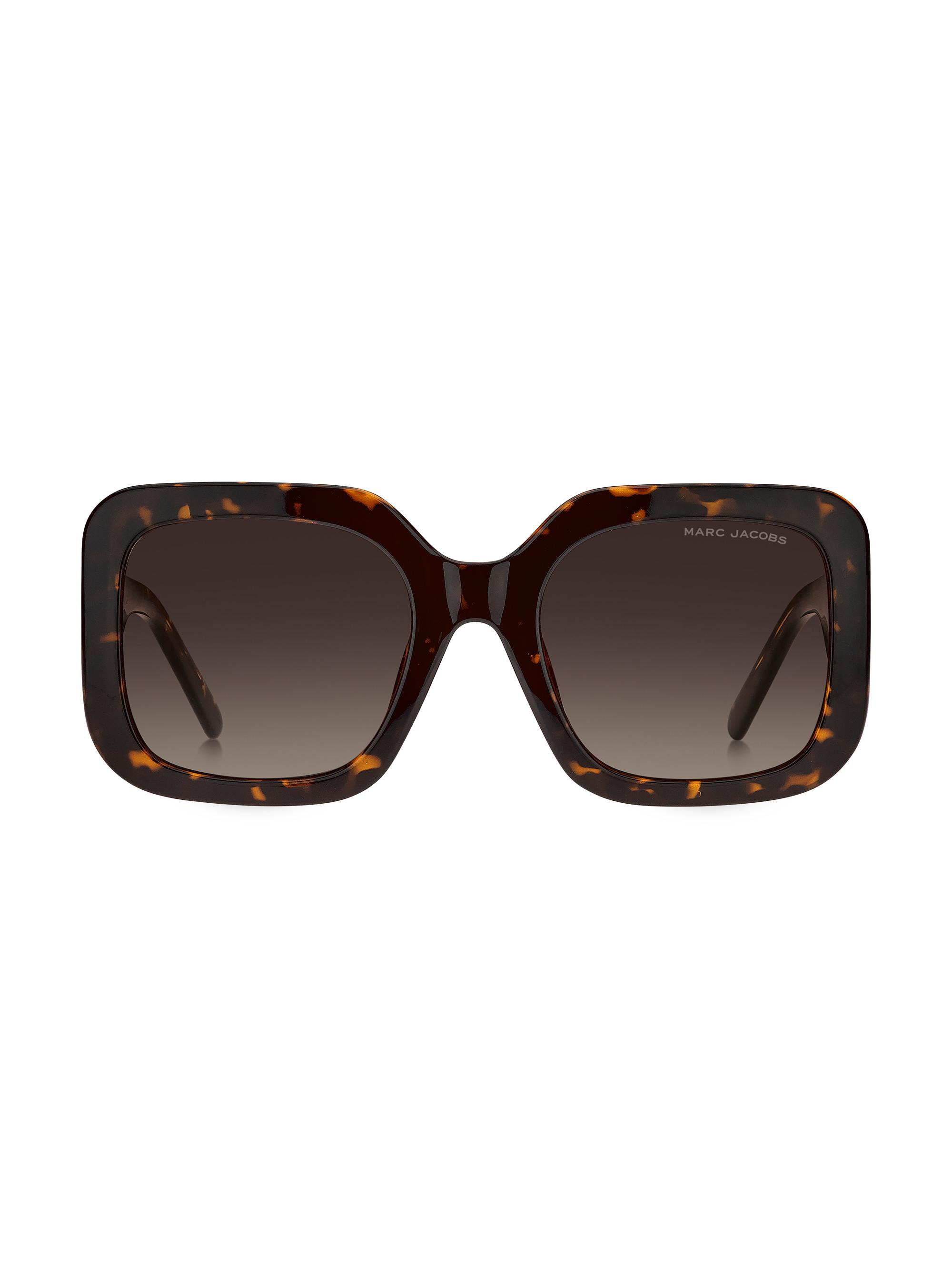 Marc Jacobs Women's 53MM Square Colorblocked Sunglasses - Havana Brown Gradient