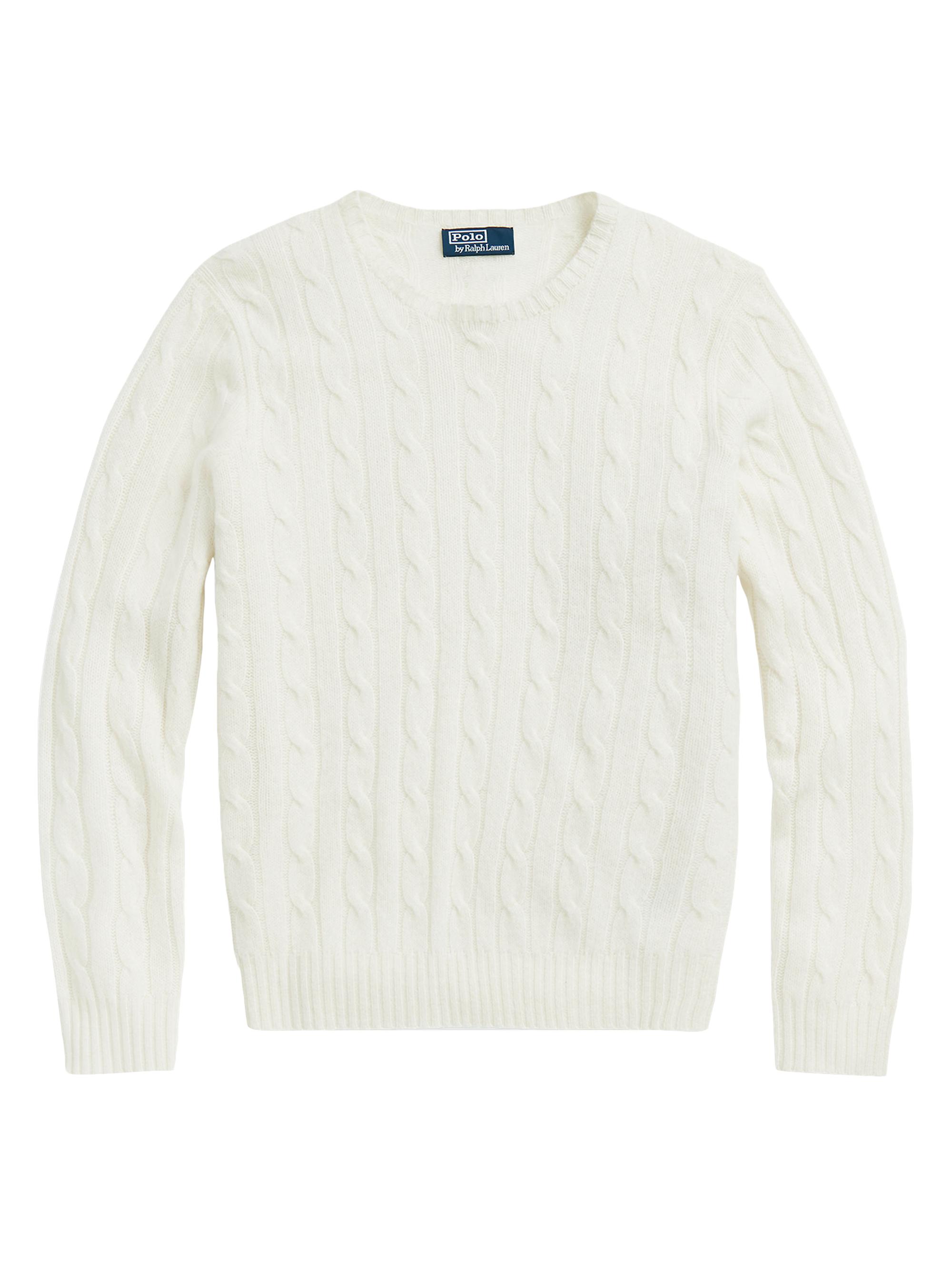 Polo Ralph Lauren Men's Cashmere Cable-Knit Sweater - Chic Cream