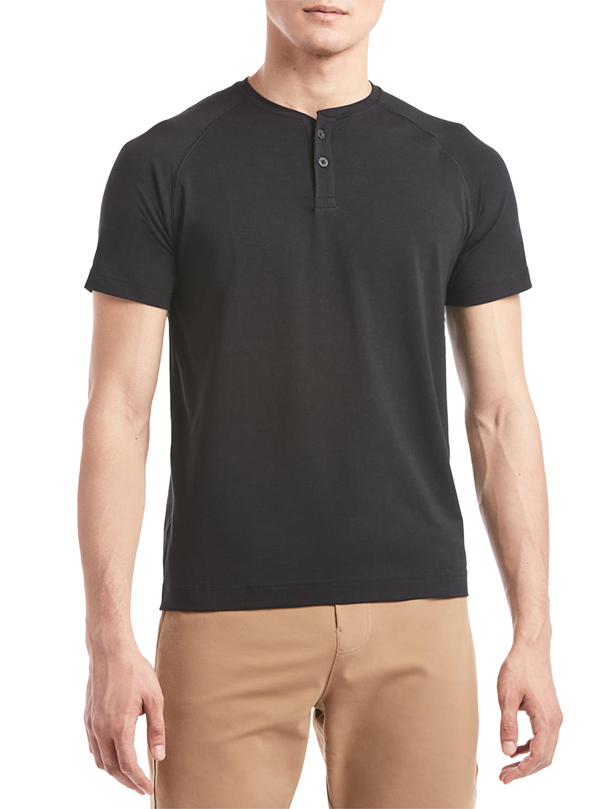 Public Rec Men's Go-To Stretch Henley - Black