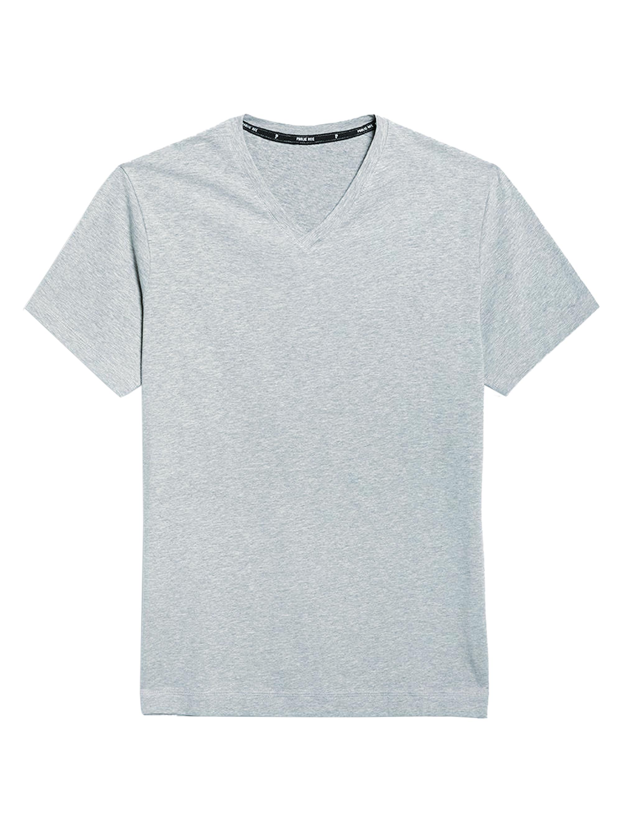 Public Rec Men's Go-To Stretch V-Neck Tee - Heather Silver
