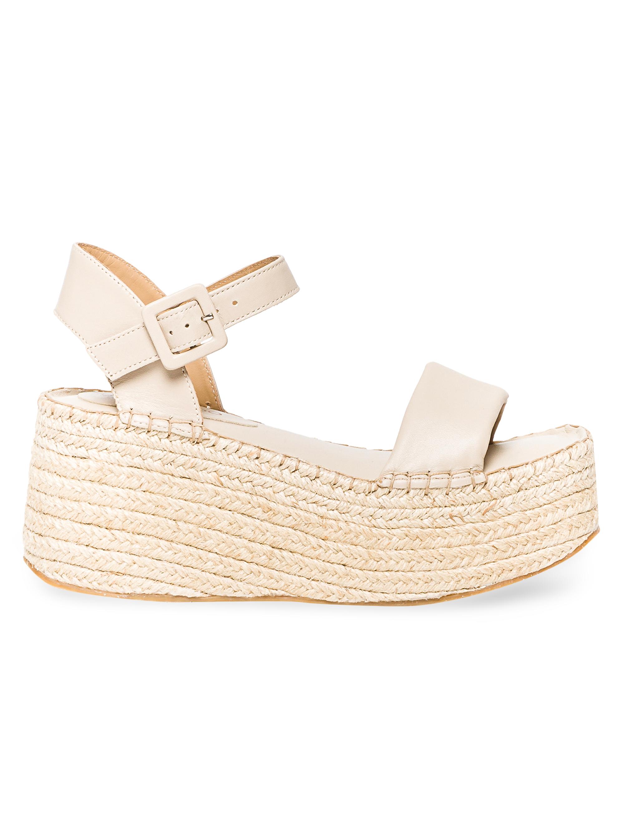 Bernardo Women's Mallorca Leather Platform Espadrille - Clay
