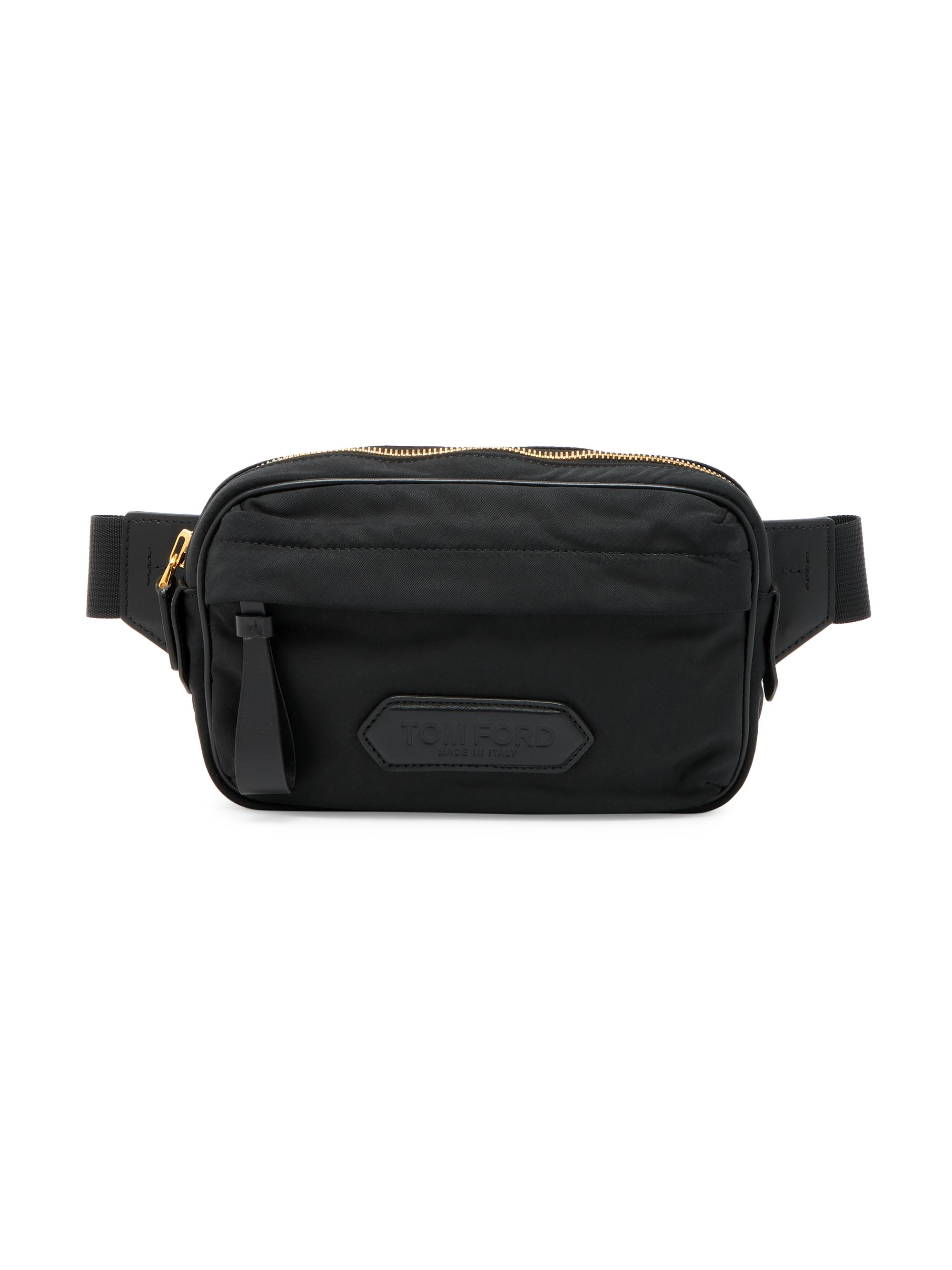 TOM FORD ナイロンメッセンジャーバッグ TOM FORD Nylon Logo Messenger Bag Black 1640507 | FASHIONPHILE