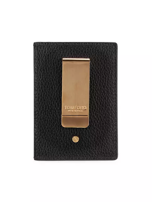 TOM FORD Leather Money Clip Wallet | Harrods US