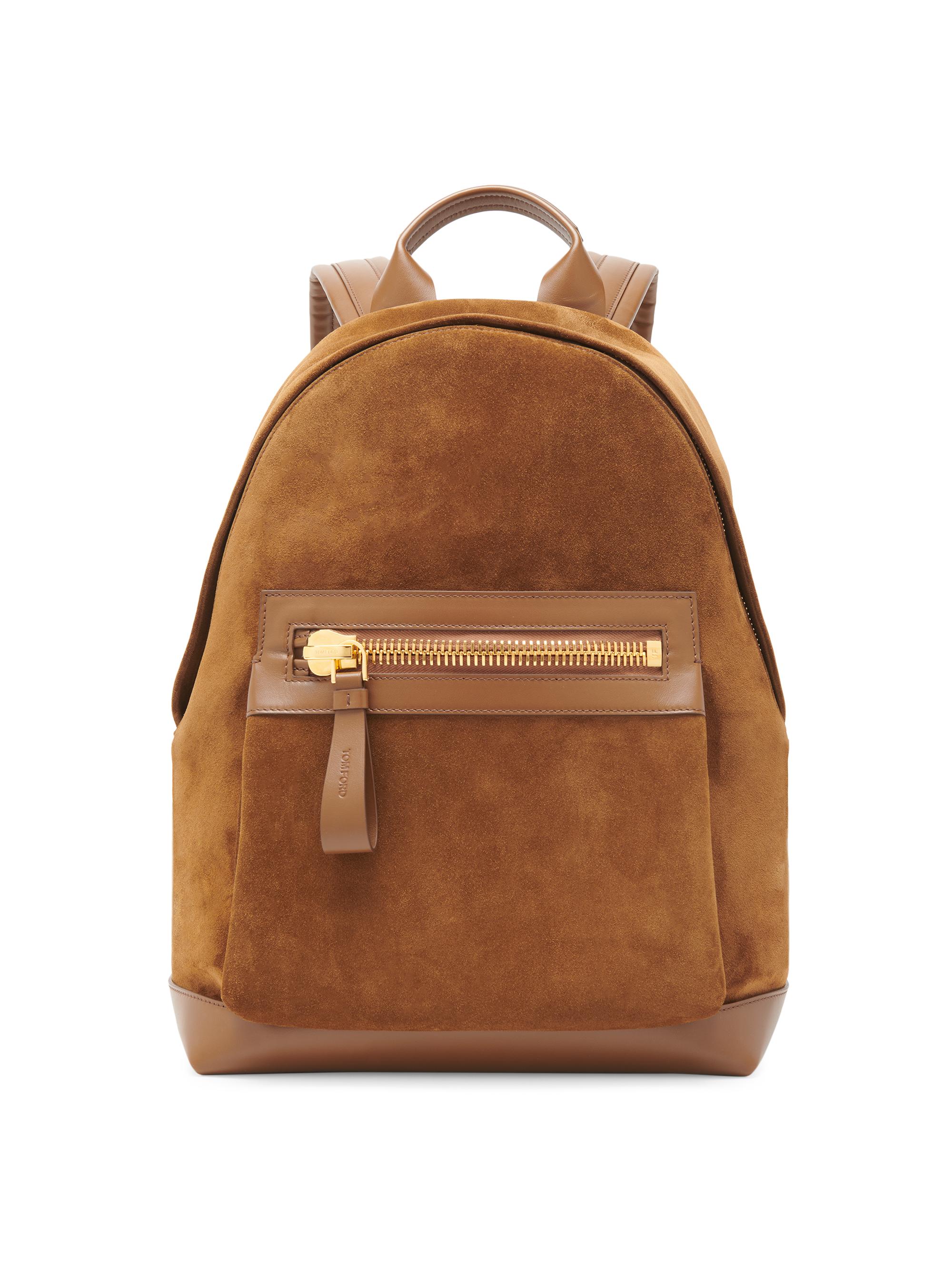 TOM FORD Men's Suede & Leather Buckley Backpack - Cigar