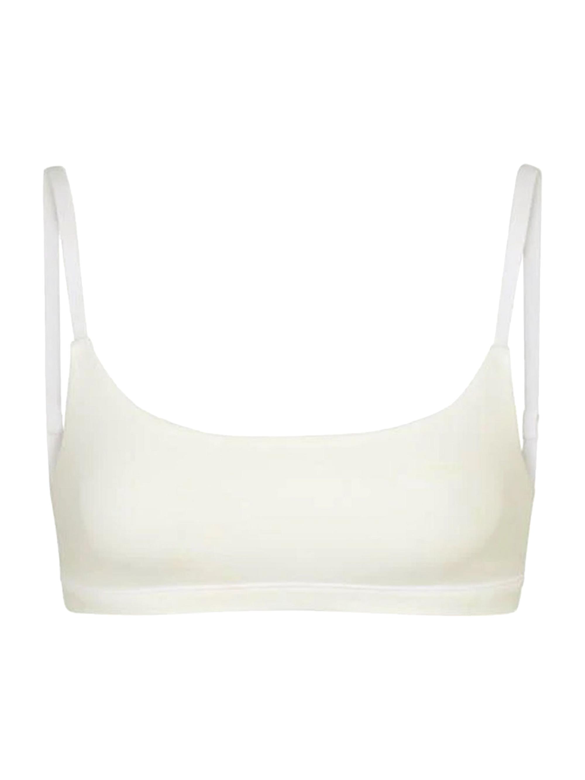 SKIMS Women's Cotton Jersey Scoop Bralette - Bone