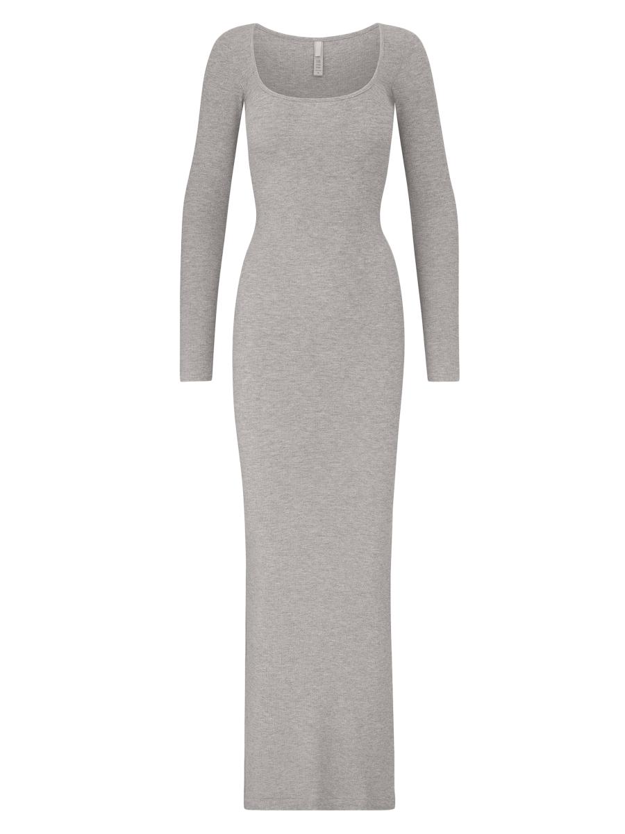 SKIMS Soft Lounge Long-Sleeve Dress | Saks Fifth Avenue