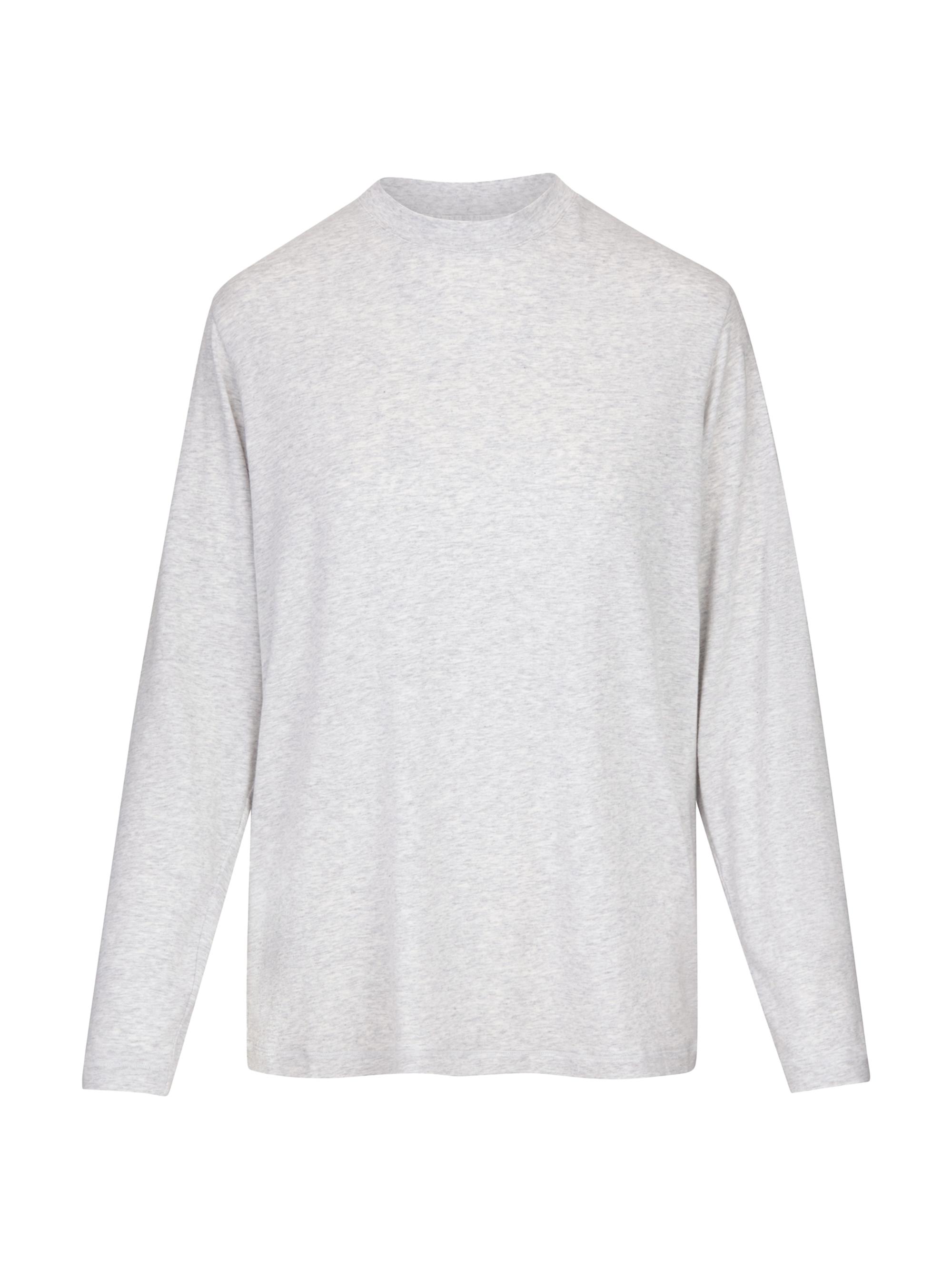 SKIMS Women's Boyfriend Long-Sleeve T-Shirt - Light Heather Grey