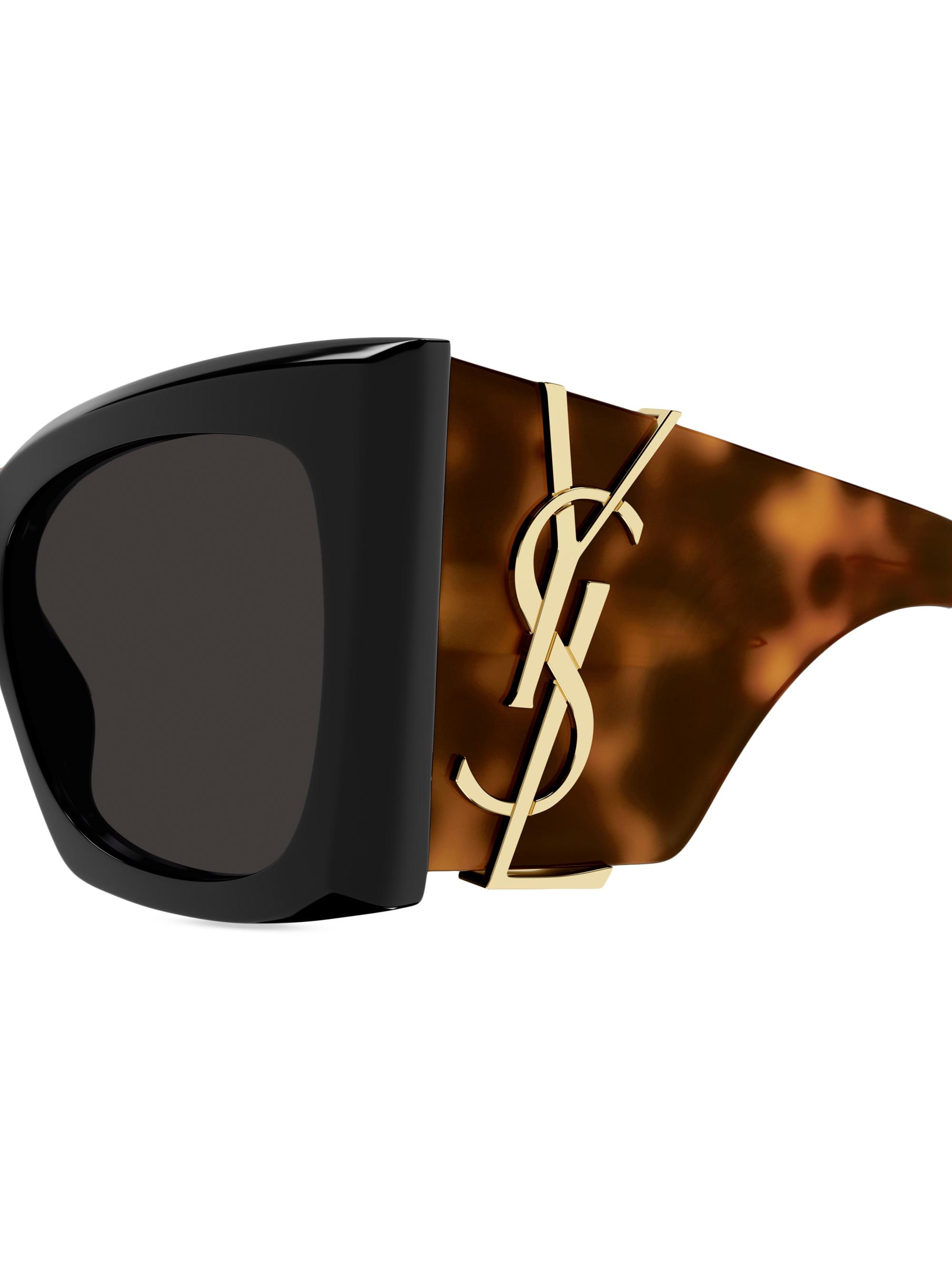 未使用☆YVES SAINT LAURENT バラクラバ Saint Laurent Monogram Acetate 54MM Blaze Rectangular Sunglasses