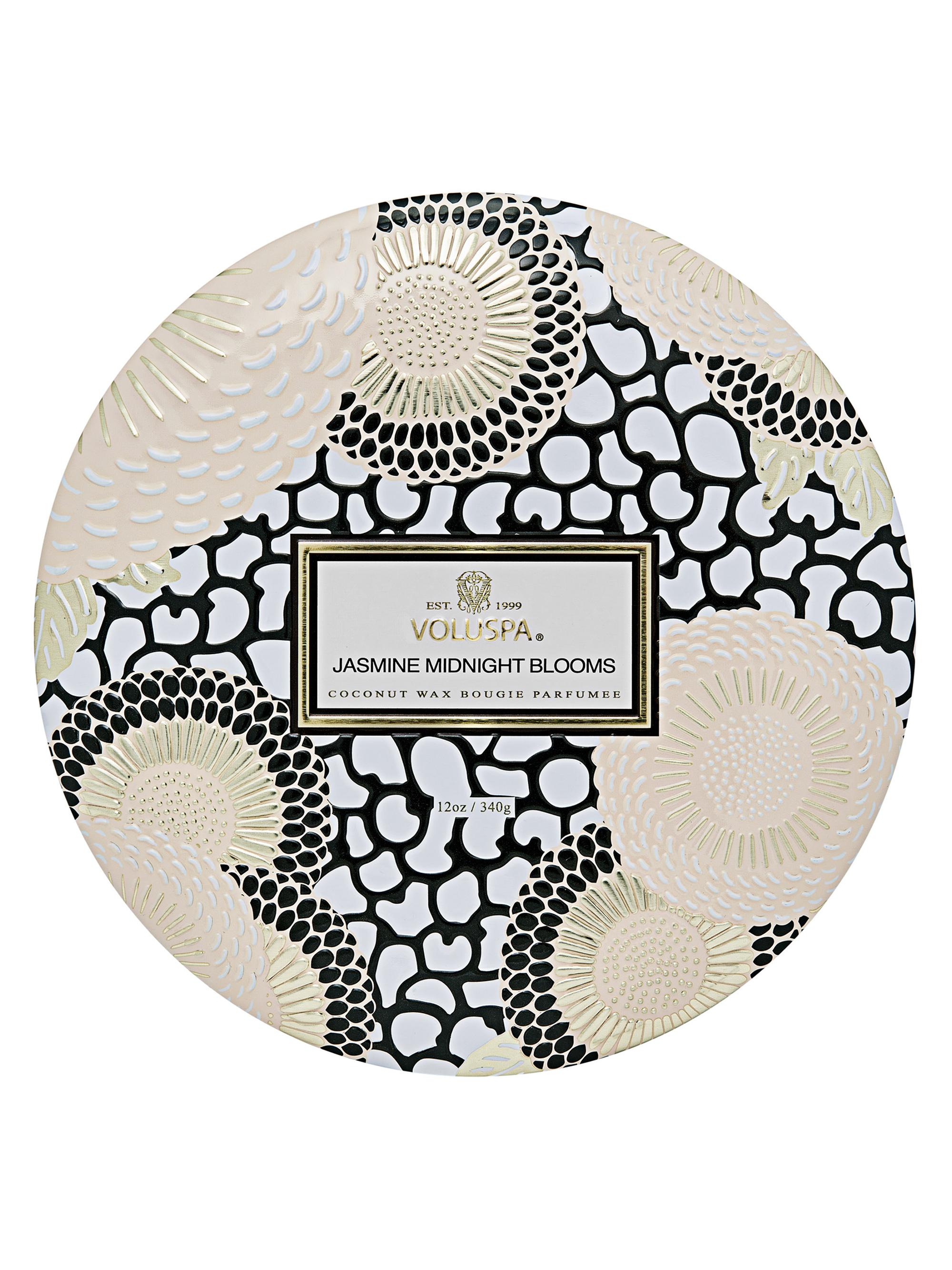 Voluspa Japonica Jasmine Midnight Blooms 3-Wick Tin Candle