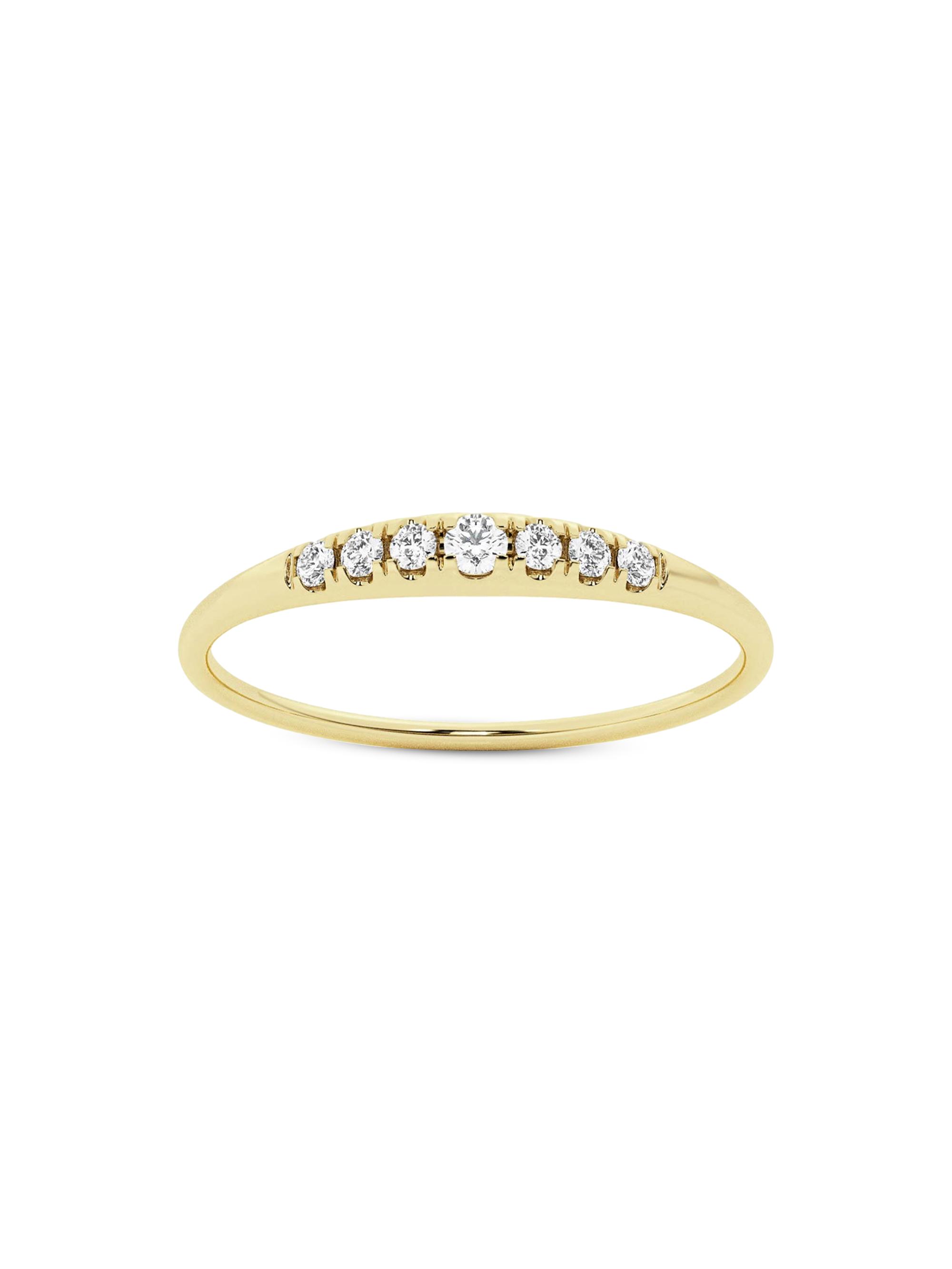 näas Women's Ethereal 1K Yellow Gold & 0.08 TCW Lab-Grown Diamond Pinky Ring