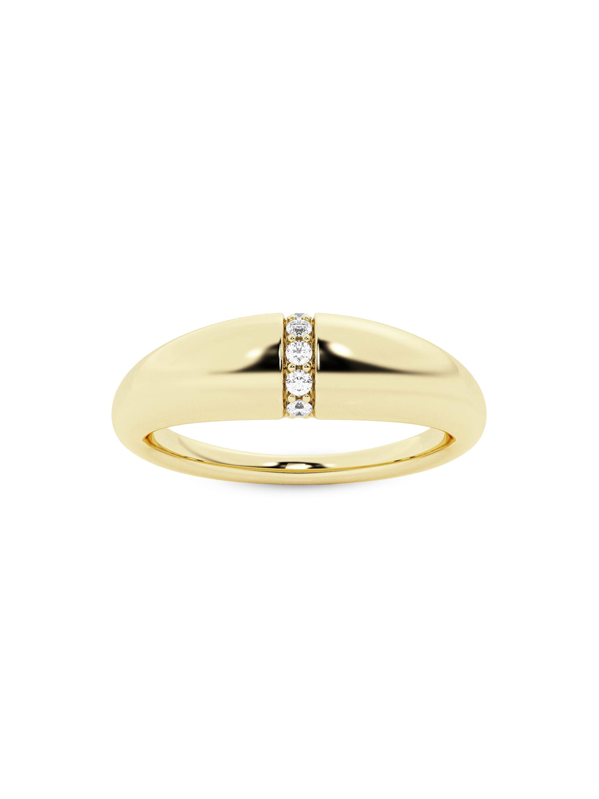 näas Women's Bombë 14K Yellow Gold & 0.05 TCW Lab-Grown Diamond Ring