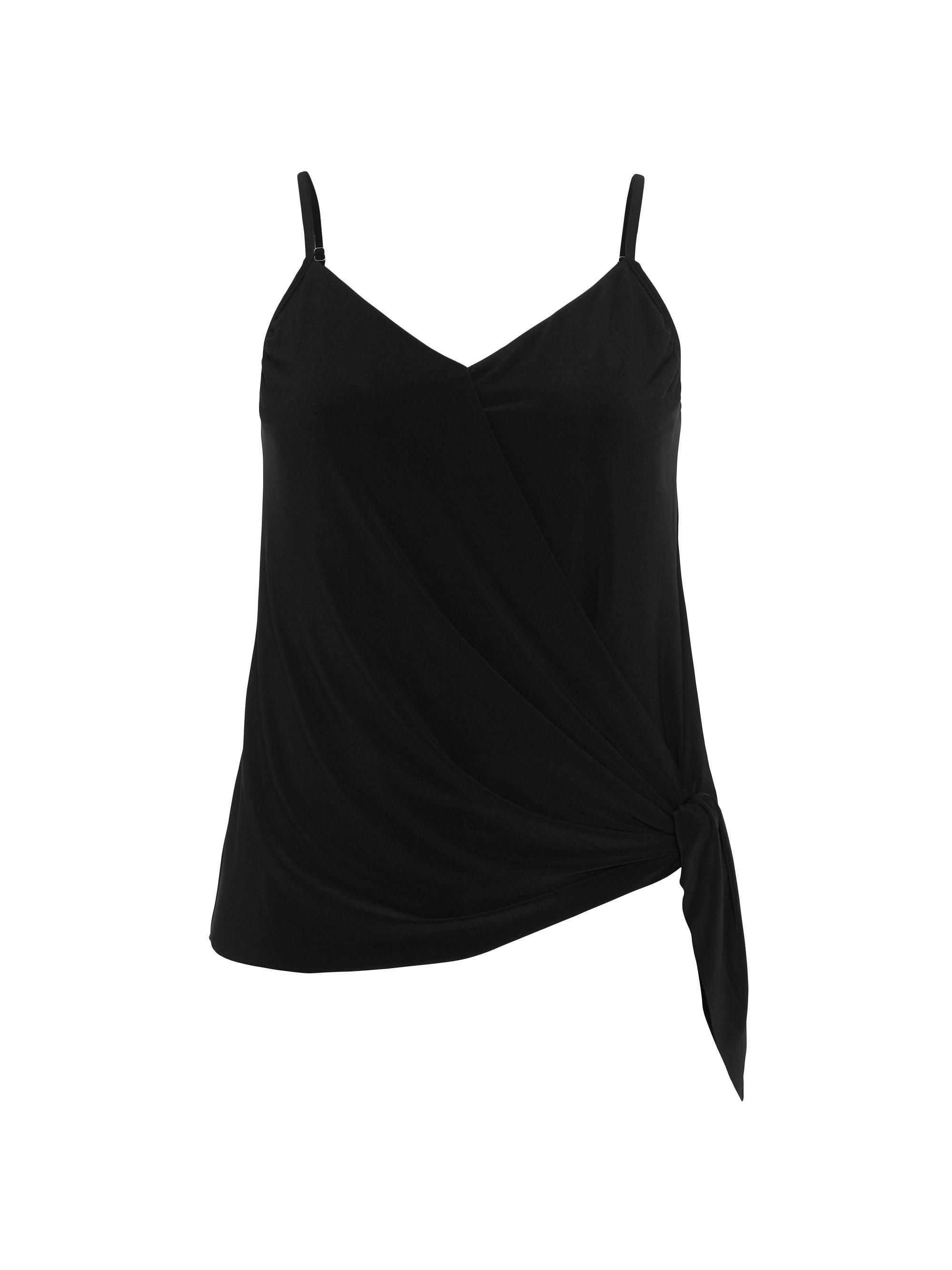 Magicsuit Women's Plus Alex Side-Tie Tankini Top - Black
