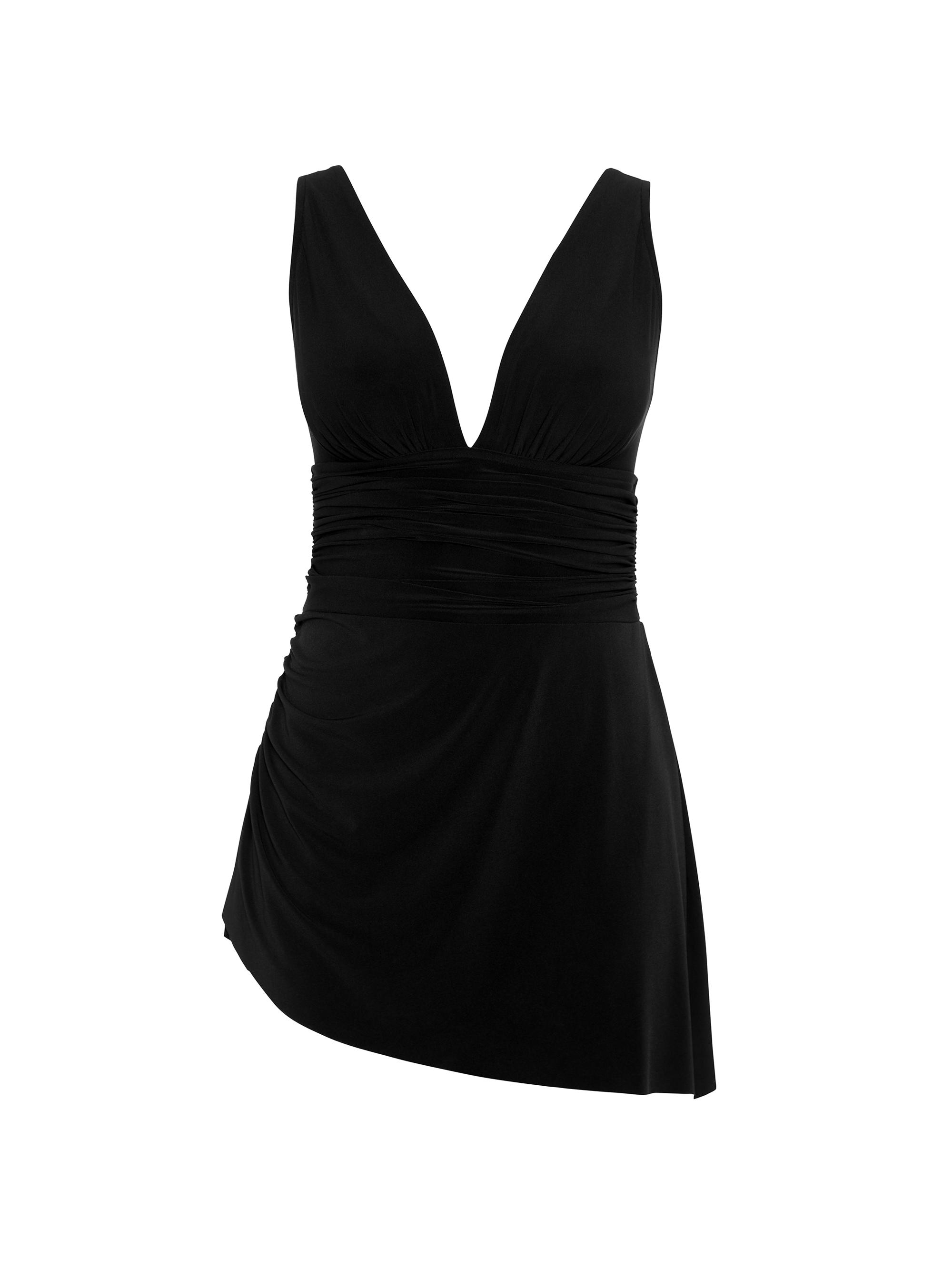 Magicsuit Women's Plus Celine V-Neck Swimdress - Black