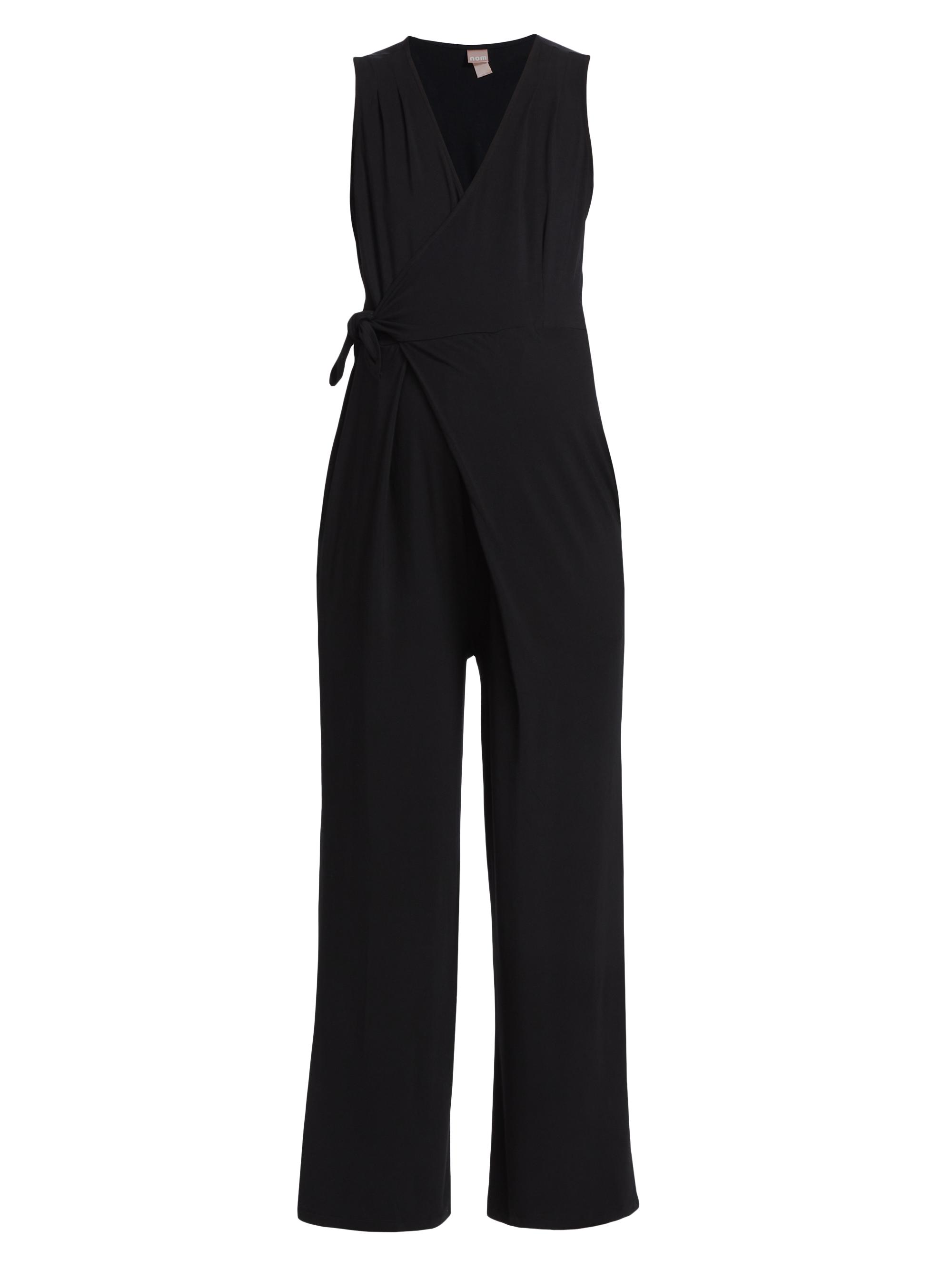 Nom Maternity Women's Ines Stretch Wrap Jumpsuit - Black
