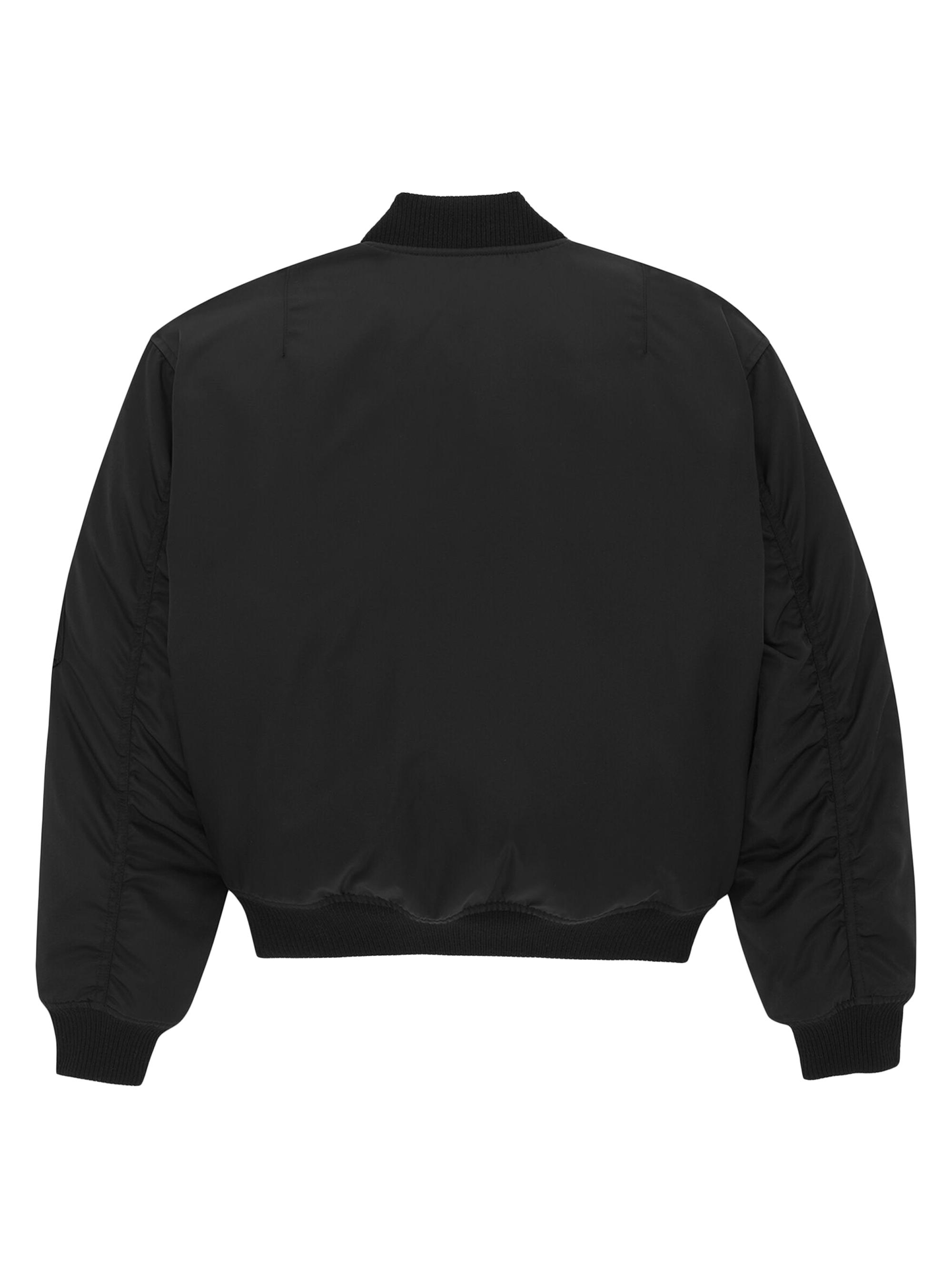 Saint Laurent Oversized Cropped Bomber Jacket in Nylon | Saks