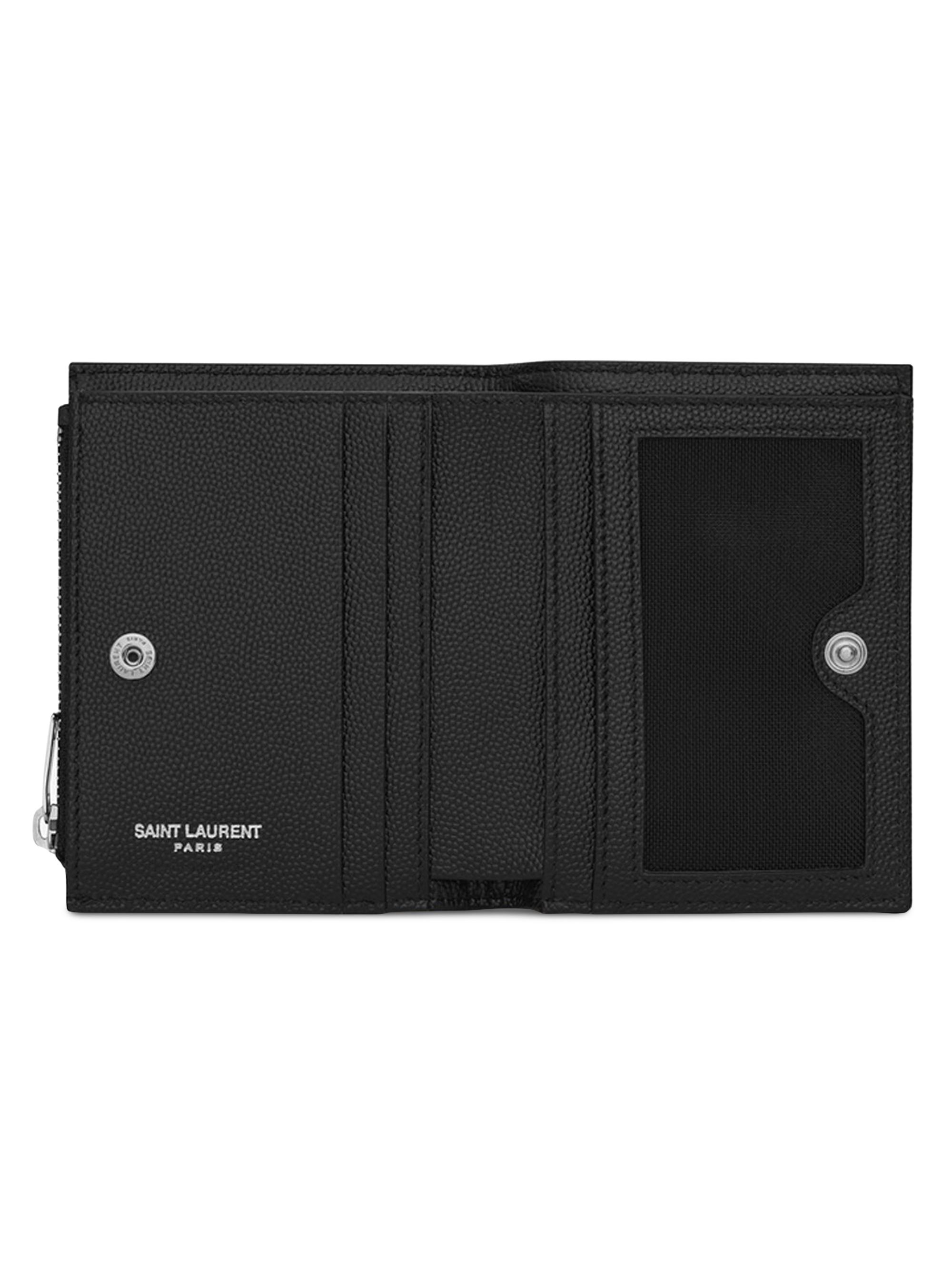 小物 SAINTLAURENTGrainedLeatherBi-foldWallet Saint Laurent Cassandre Matelassé Bi-fold Wallet In Grain De