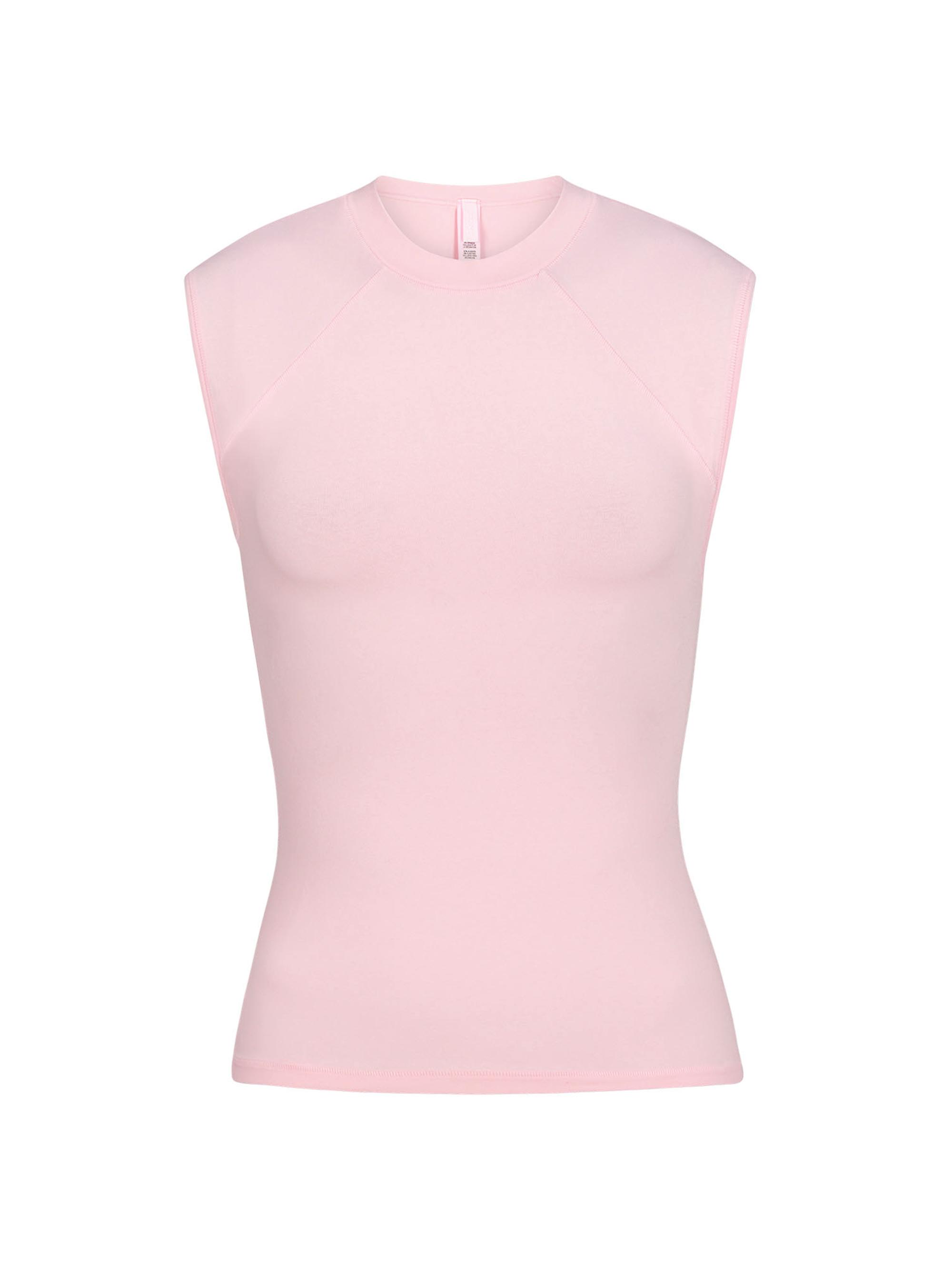 SKIMS Women's New Vintage Raglan Tank - Cherry Blossom