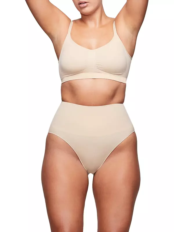 Buy SKIMS Grey Core Control High Waist Thong for Women in