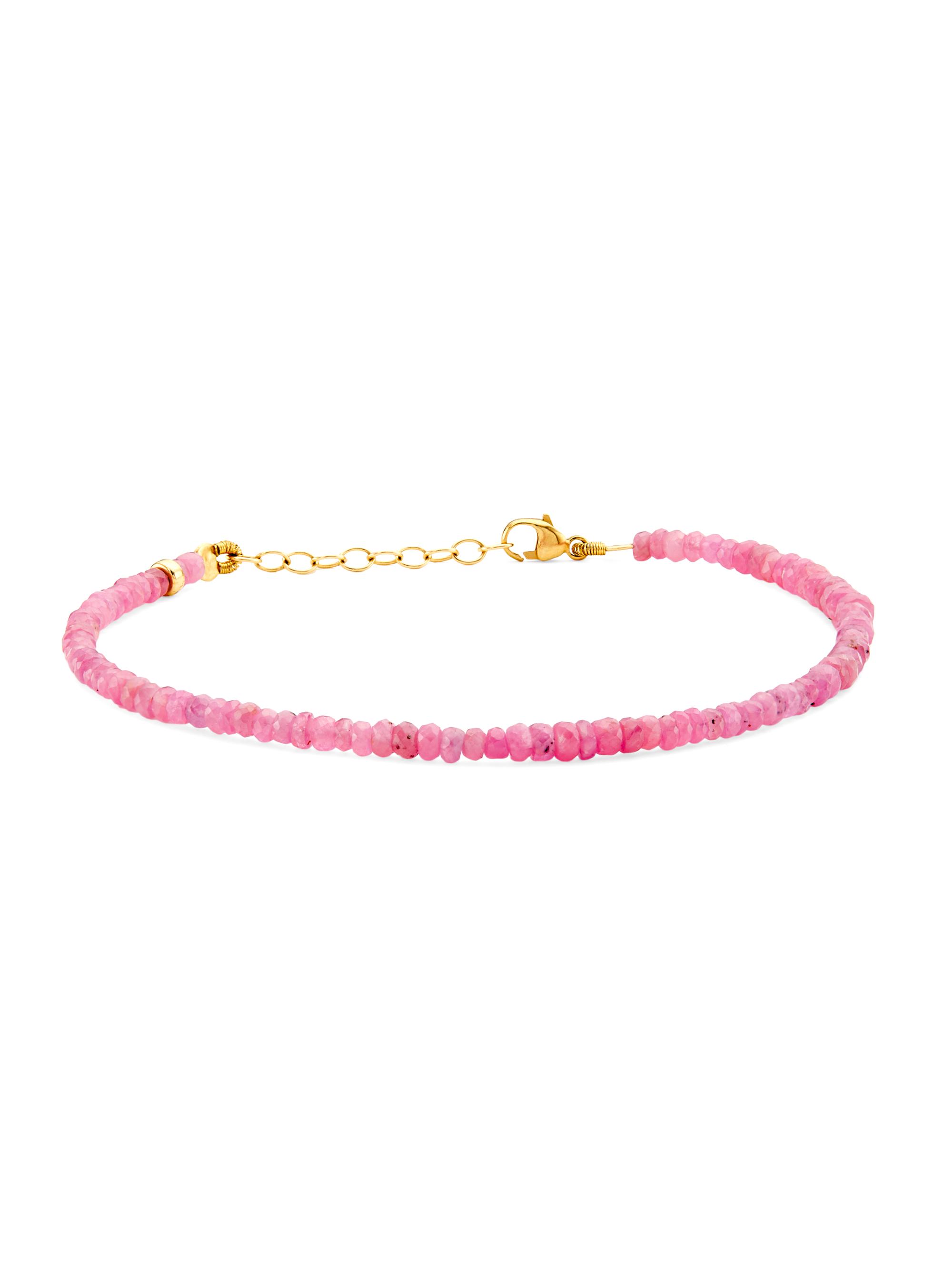 Jia Jia Women's Arizona 14K Yellow Gold & Pink Sapphire Bracelet - Pink