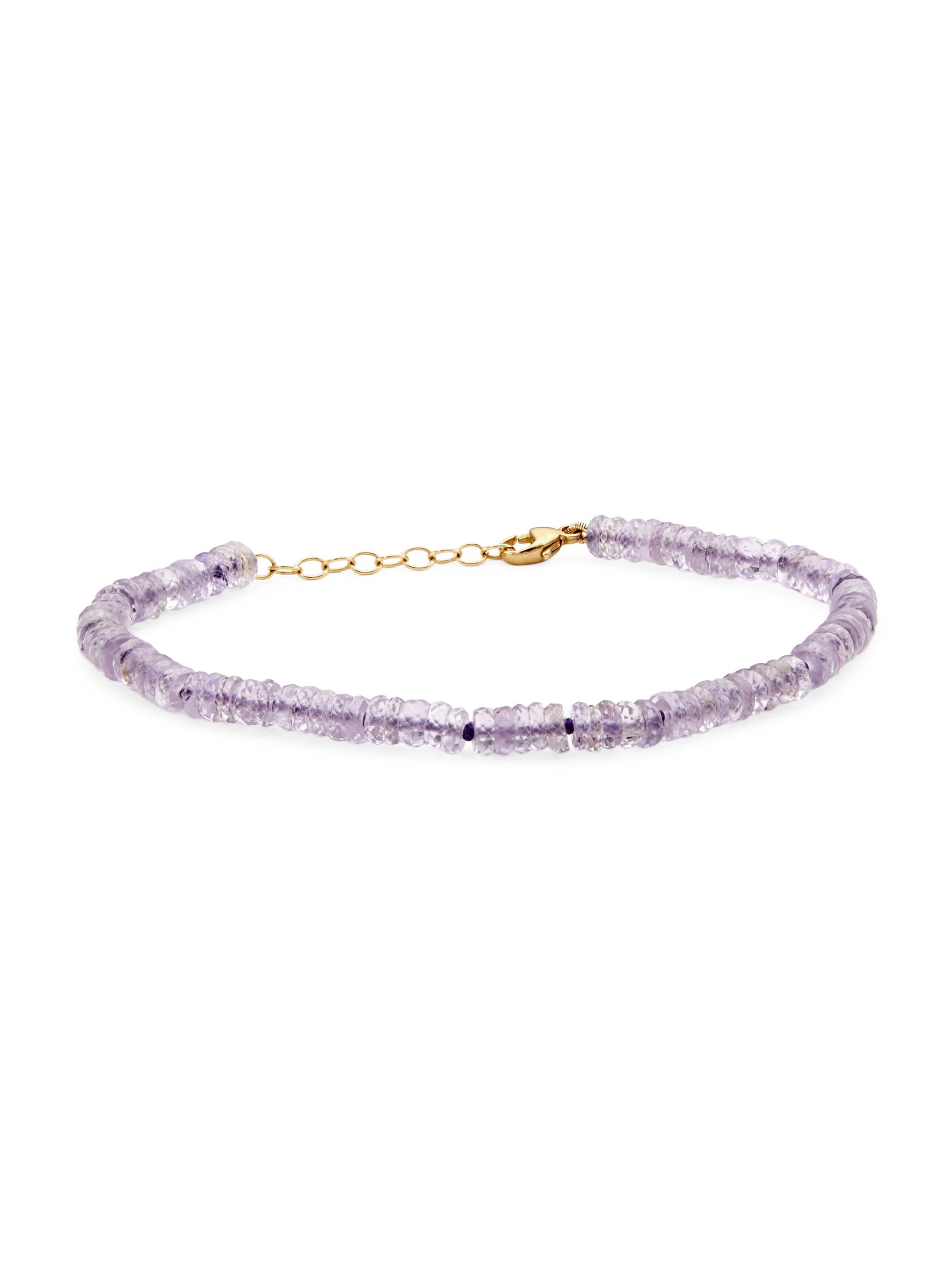 Jia Jia Women's Atlas Facy Cut 14K Yellow Gold & Amethyst Bracelet - Lavender