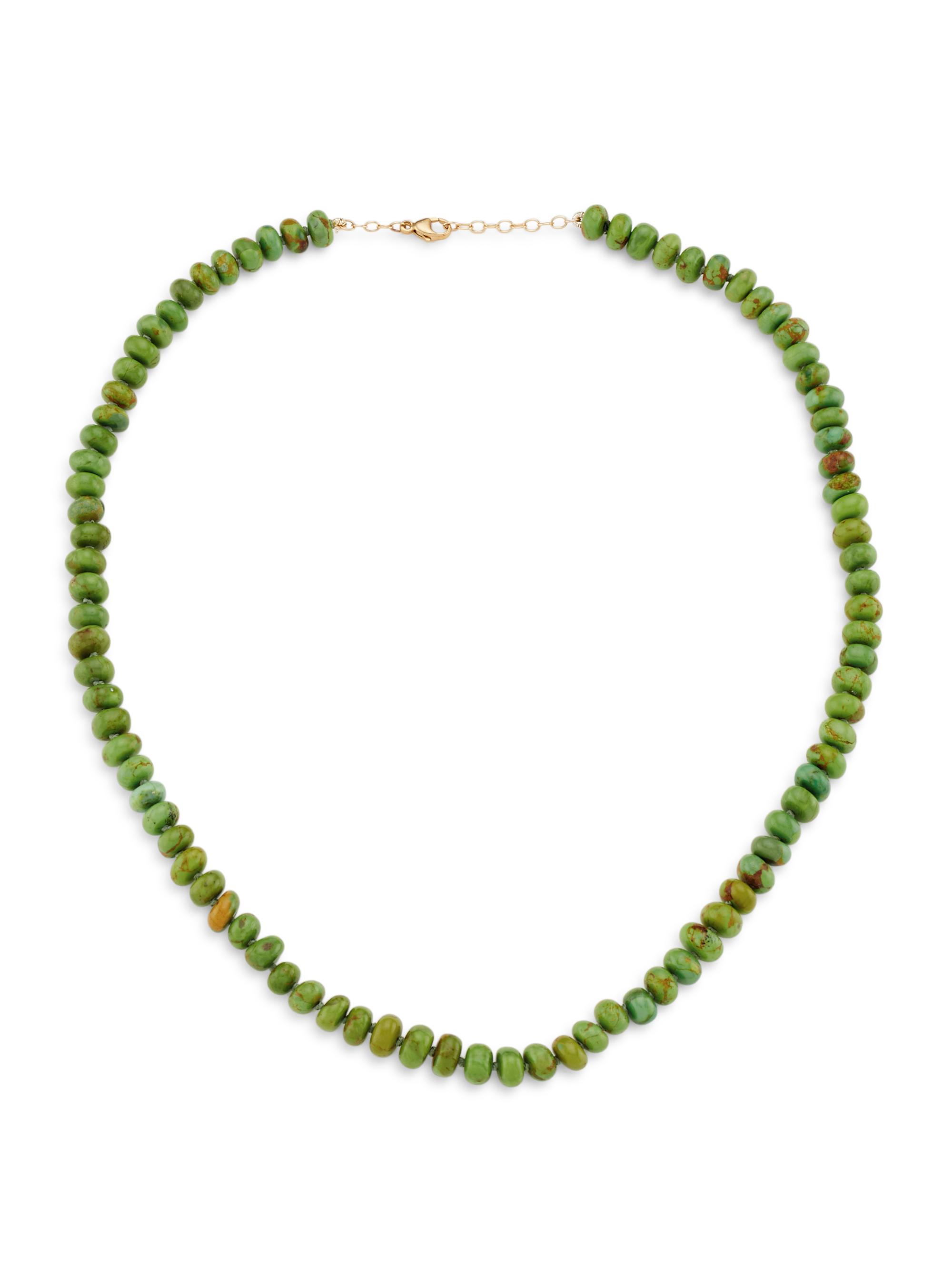 Jia Jia Women's Nevada Kingman 14K Yellow Gold & Green Turquoise Necklace - Green