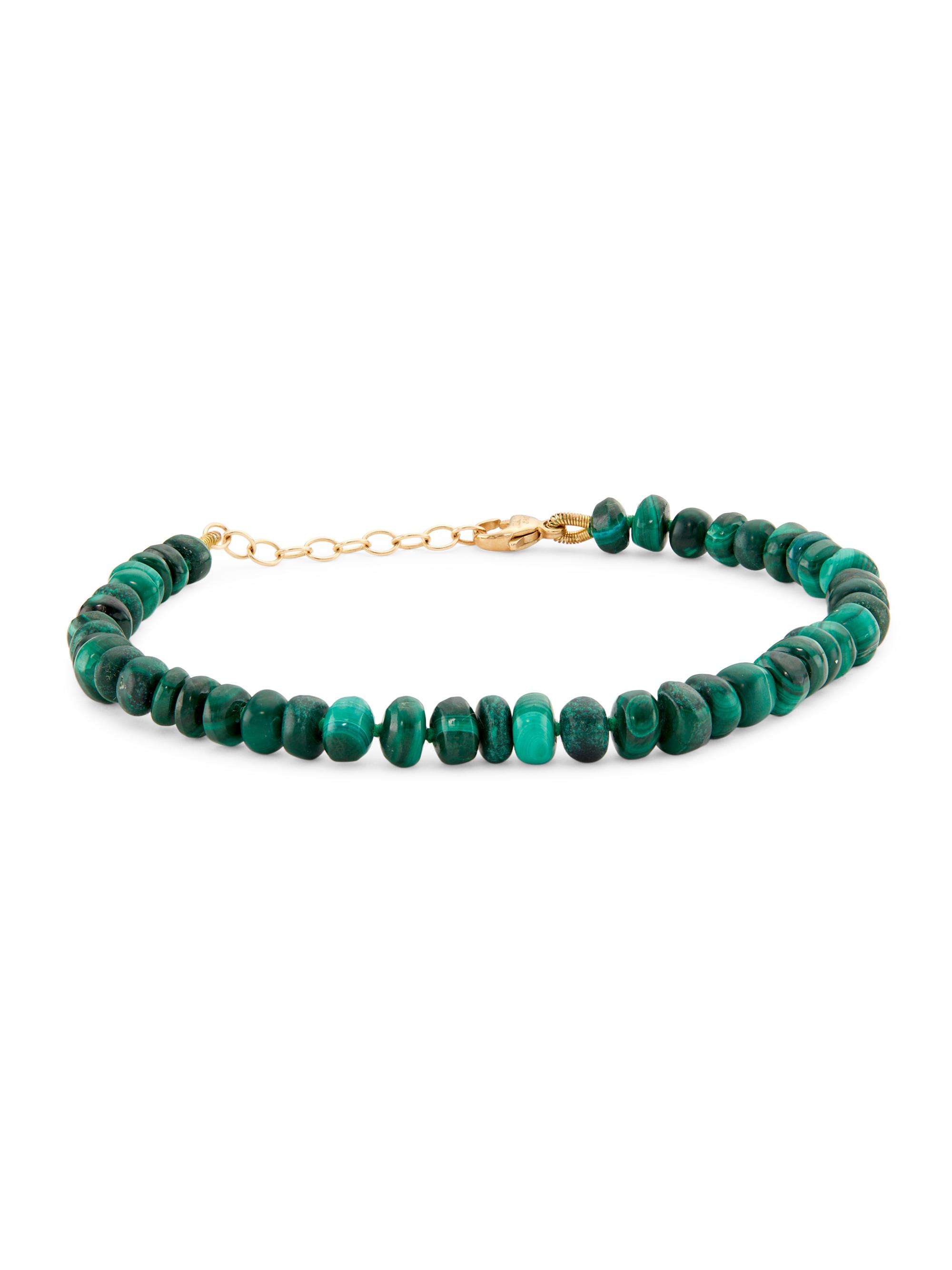 Jia Jia Women's Oracle 14K Yellow Gold & Malachite Crystal Bracelet - Green