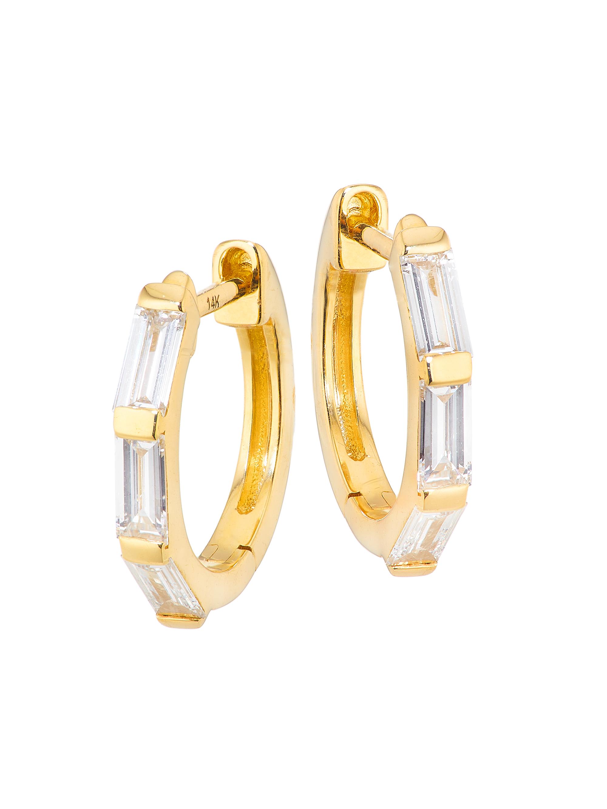 Atlas Fine Women's 14K Yellow Gold & 0.52 TCW Diamond Huggie Hoop Earrings - Yellow Gold