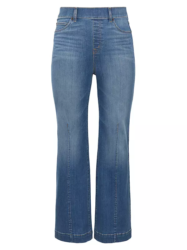 Seamed Front Wide Leg Jeans, Vintage Indigo