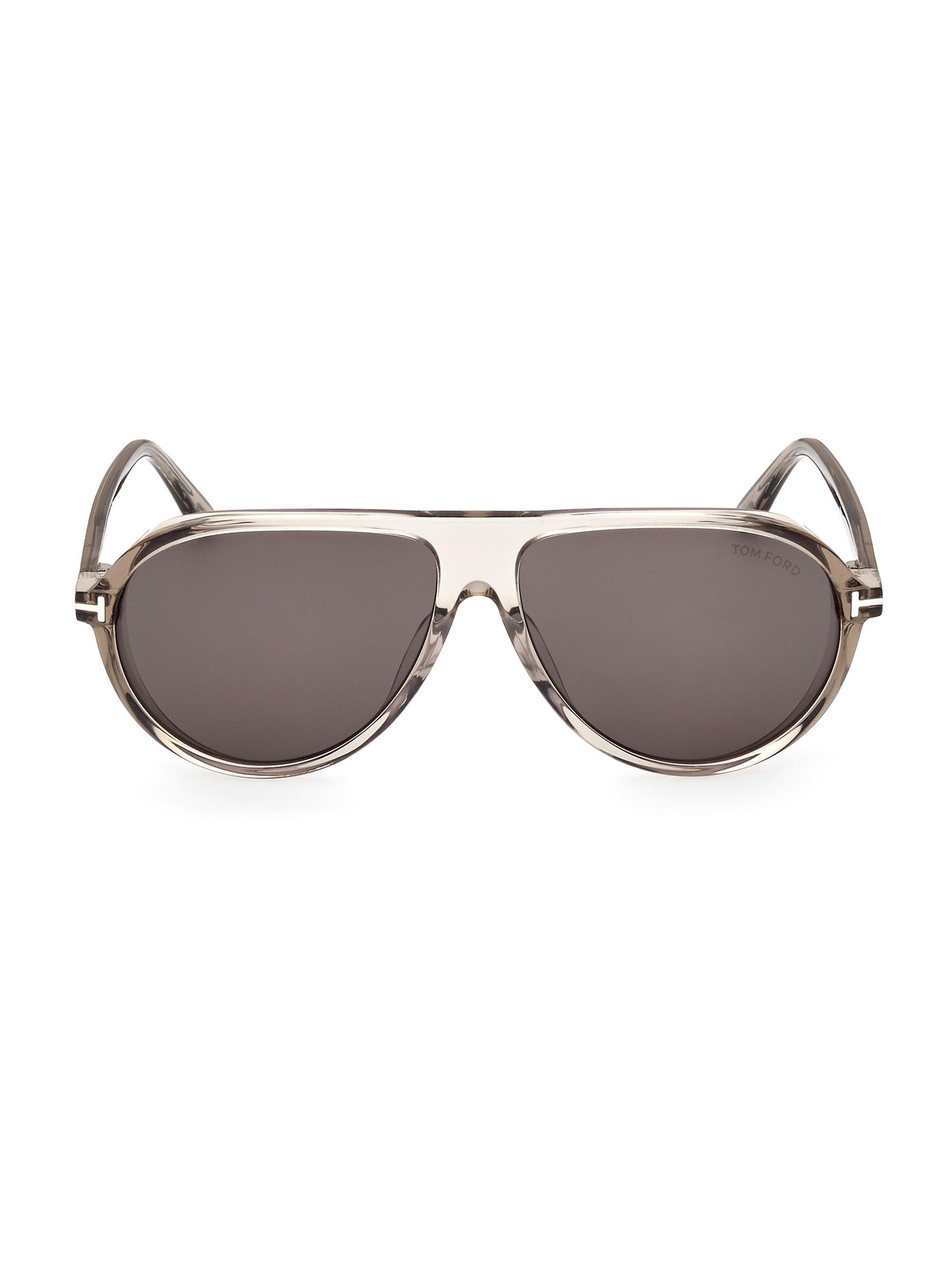 TOM FORD Men's Marcus 60MM Pilot Sunglasses - Light Brown Smoke