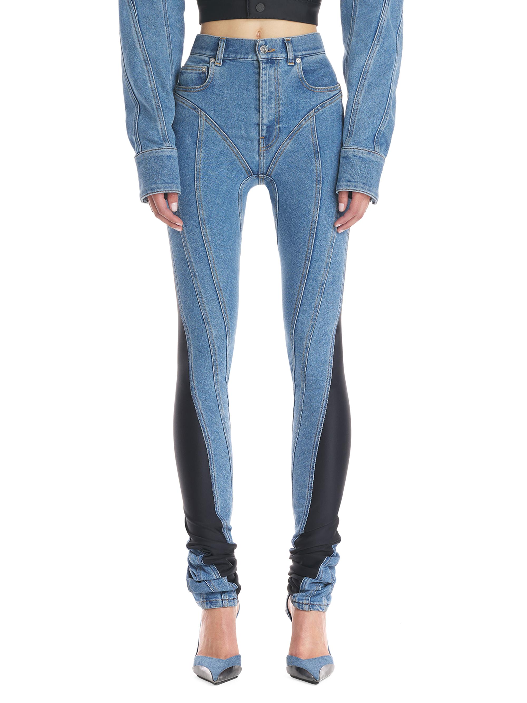 Mugler Split Two-Tone Jeans | Saks Fifth Avenue