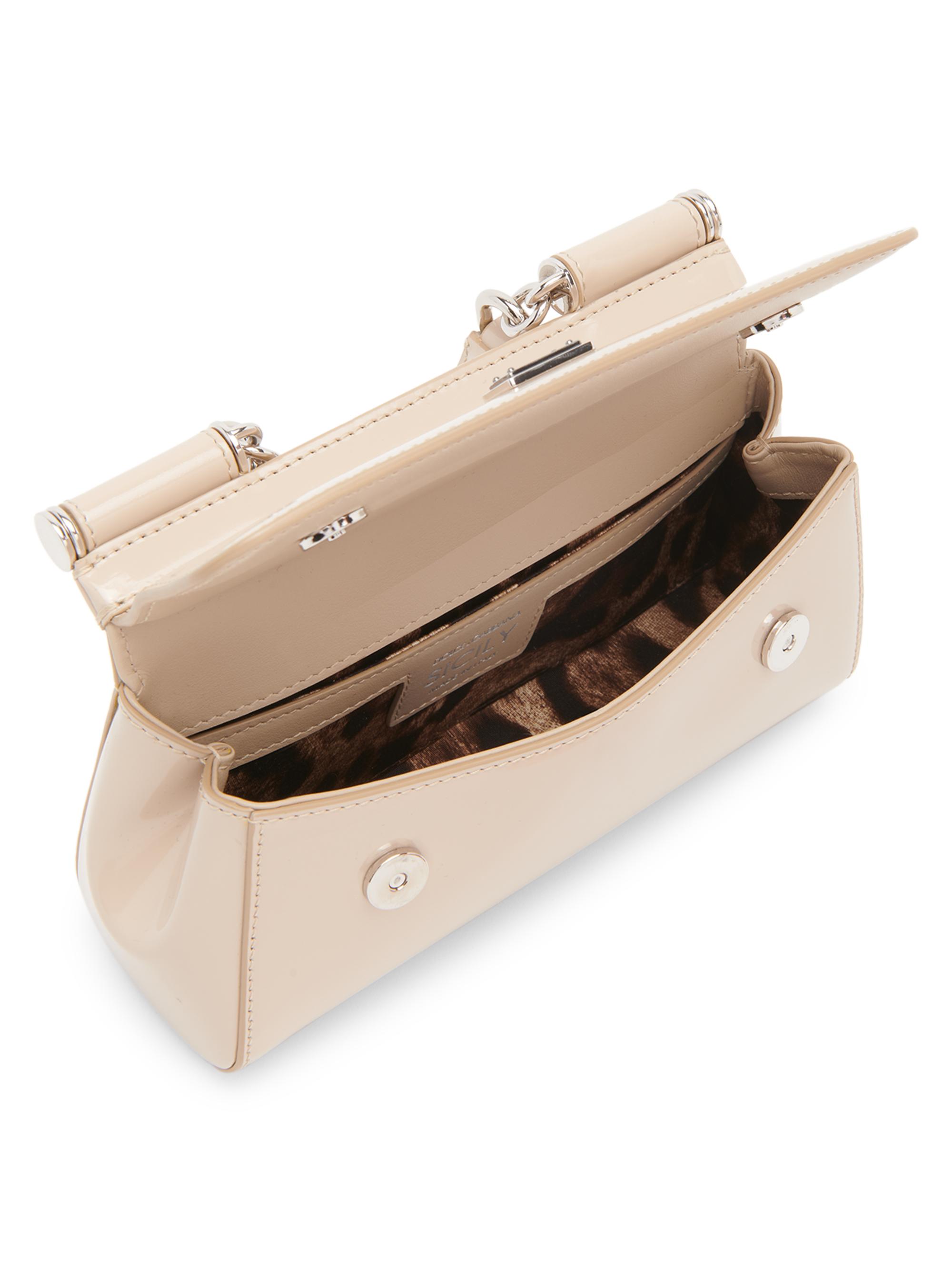 Medium Sicily Patent Leather Top Handle Bag
