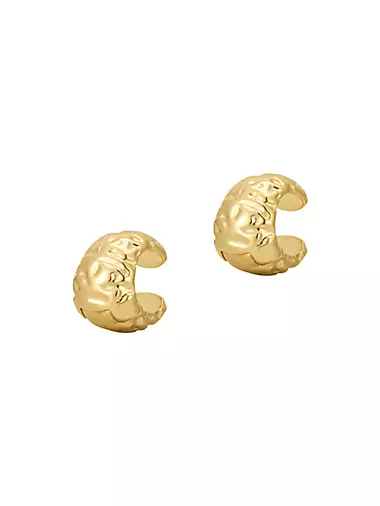 14K Gold-Plated Molten Hoop Earrings