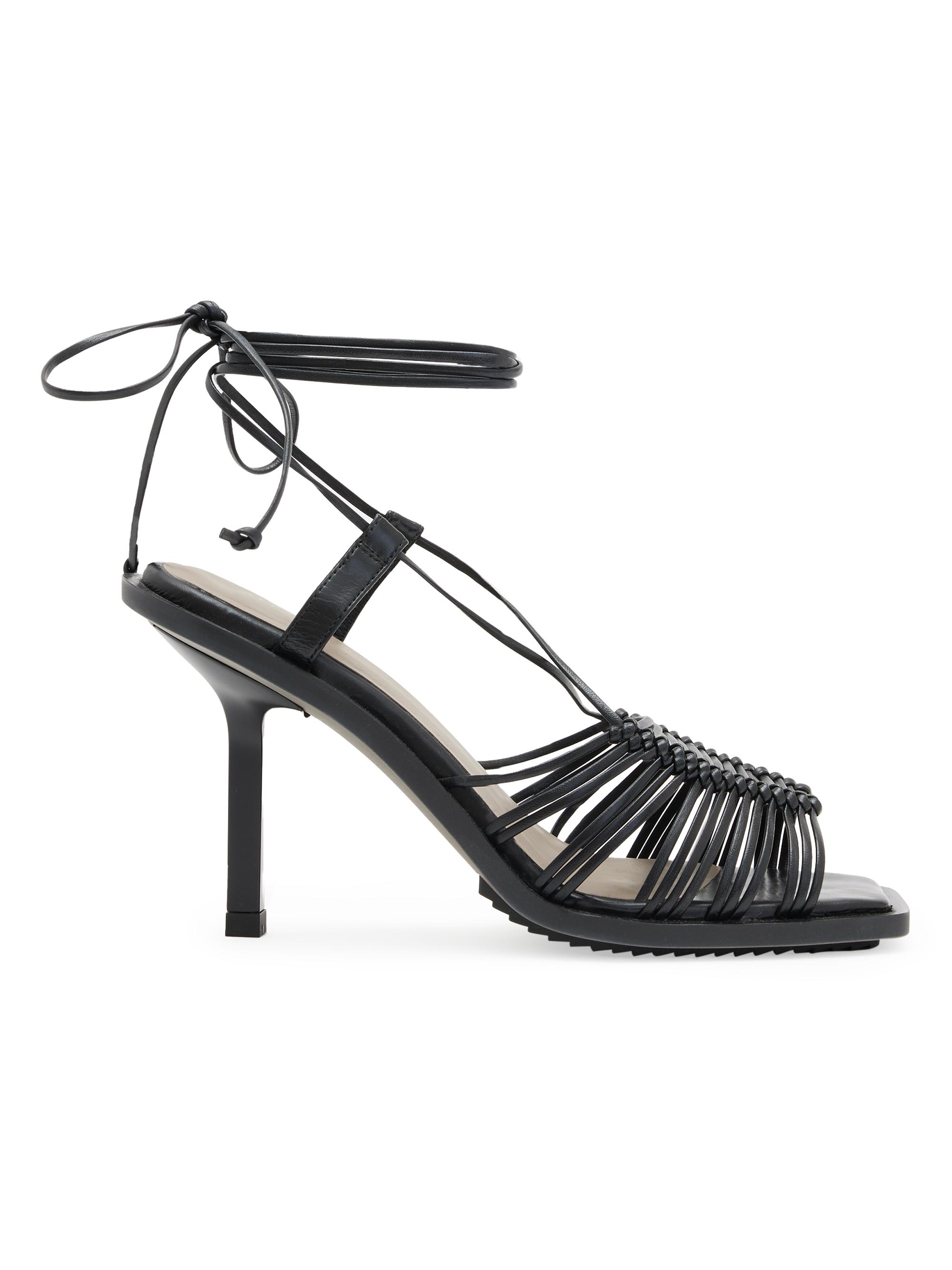 AllSaints Women's Dina 80MM Leather Strappy Sandals - Black