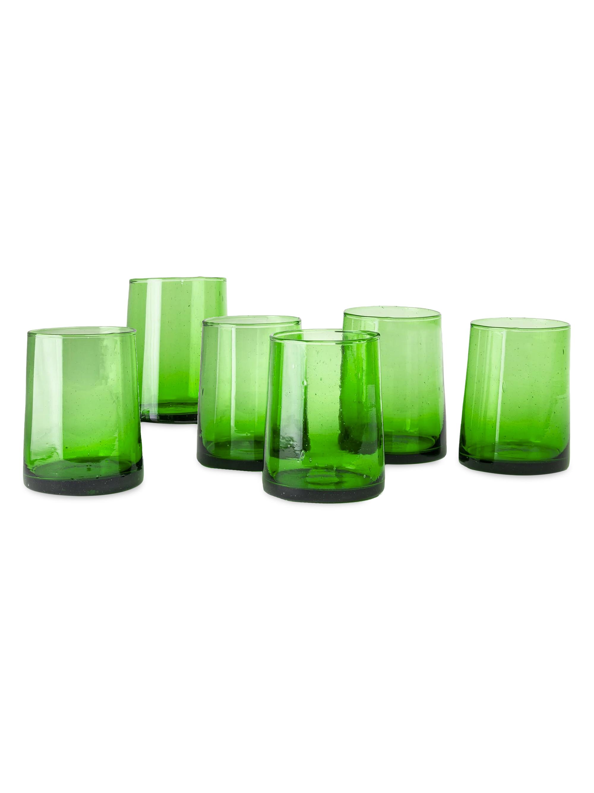 Verve Culture Small 8 oz. Moroccan Cone Glassware - Green