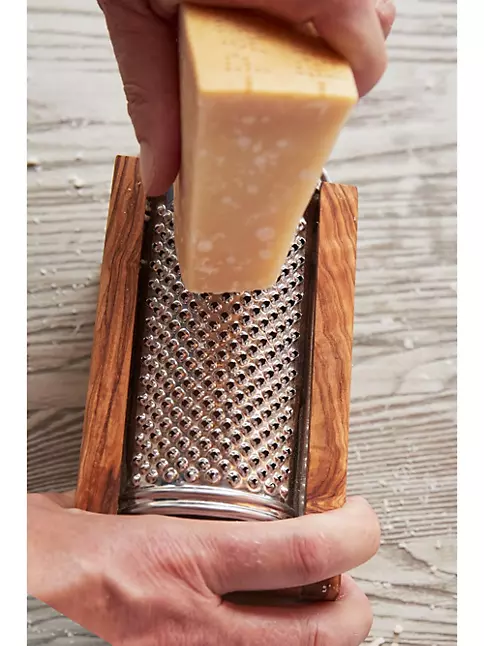 Italian Made Cheese Grater With Olive Wood Box Premium Italian
